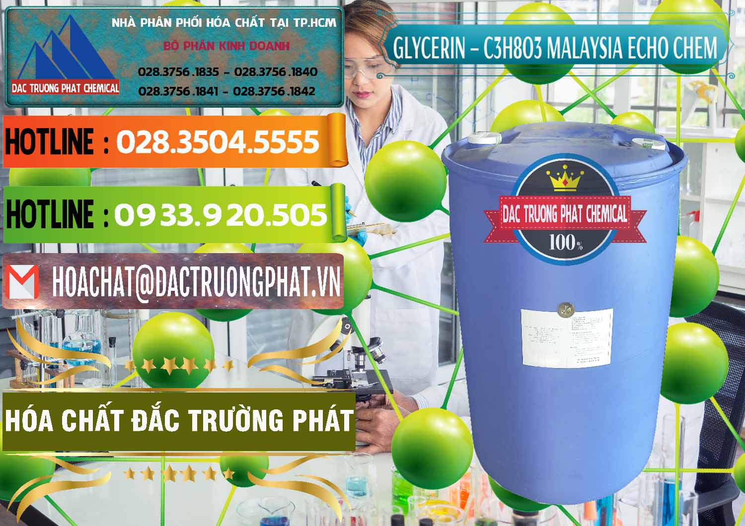 Chuyên nhập khẩu và bán C3H8O3 - Glycerin 99.7% Echo Chem Malaysia - 0273 - Đơn vị cung cấp - bán hóa chất tại TP.HCM - cungcaphoachat.com.vn