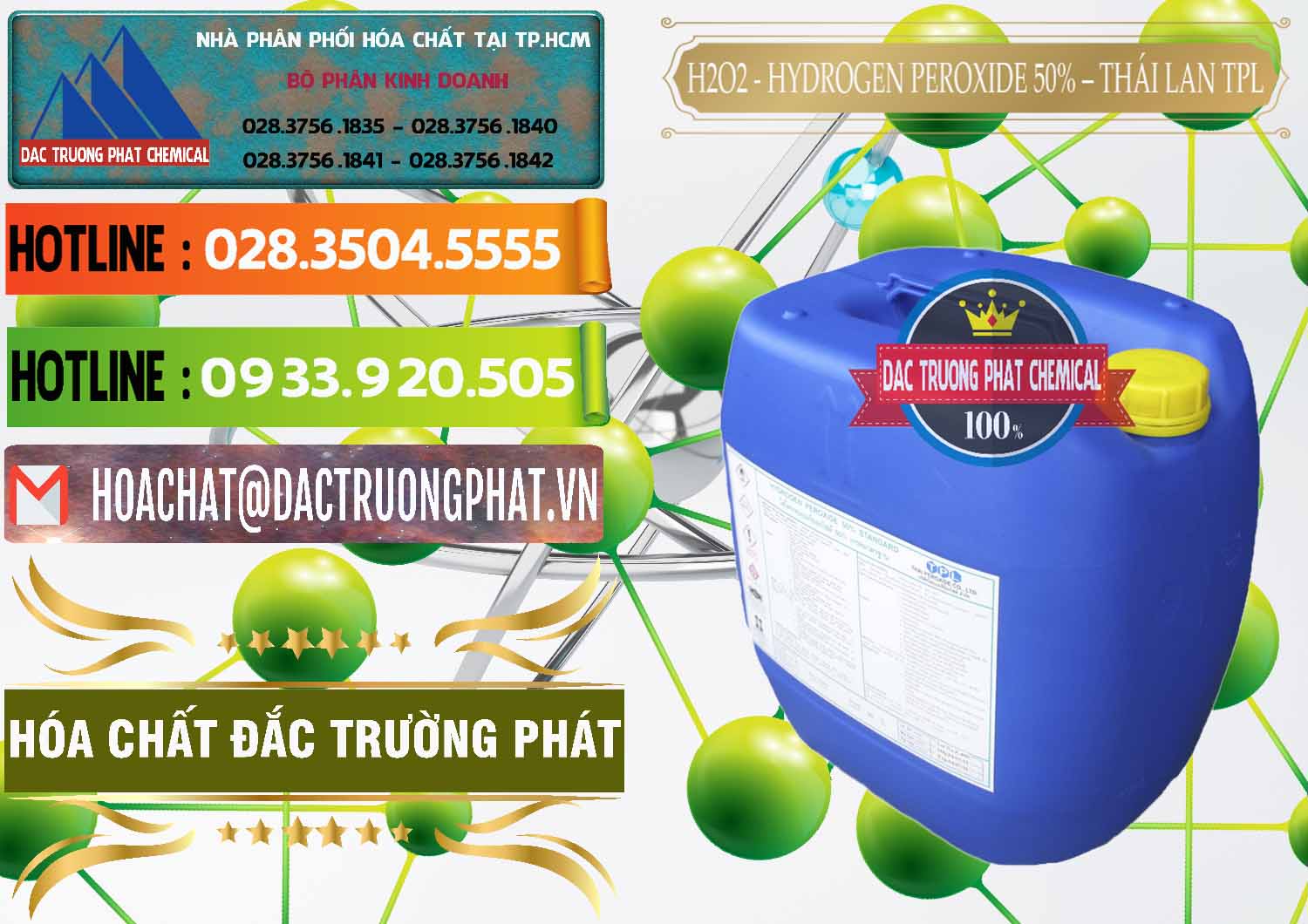 Đơn vị chuyên phân phối > bán hóa chất Nước Hydrogen Peroxide # Hydrogen Peroxide 50% TPL Thái Lan Thailand tại Cần Thơ Bán ( cung cấp ) H2O2 - Hydrogen Peroxide 50% Thái Lan TPL - 0076 - Nhà cung cấp và phân phối hóa chất tại TP.HCM - cungcaphoachat.com.vn