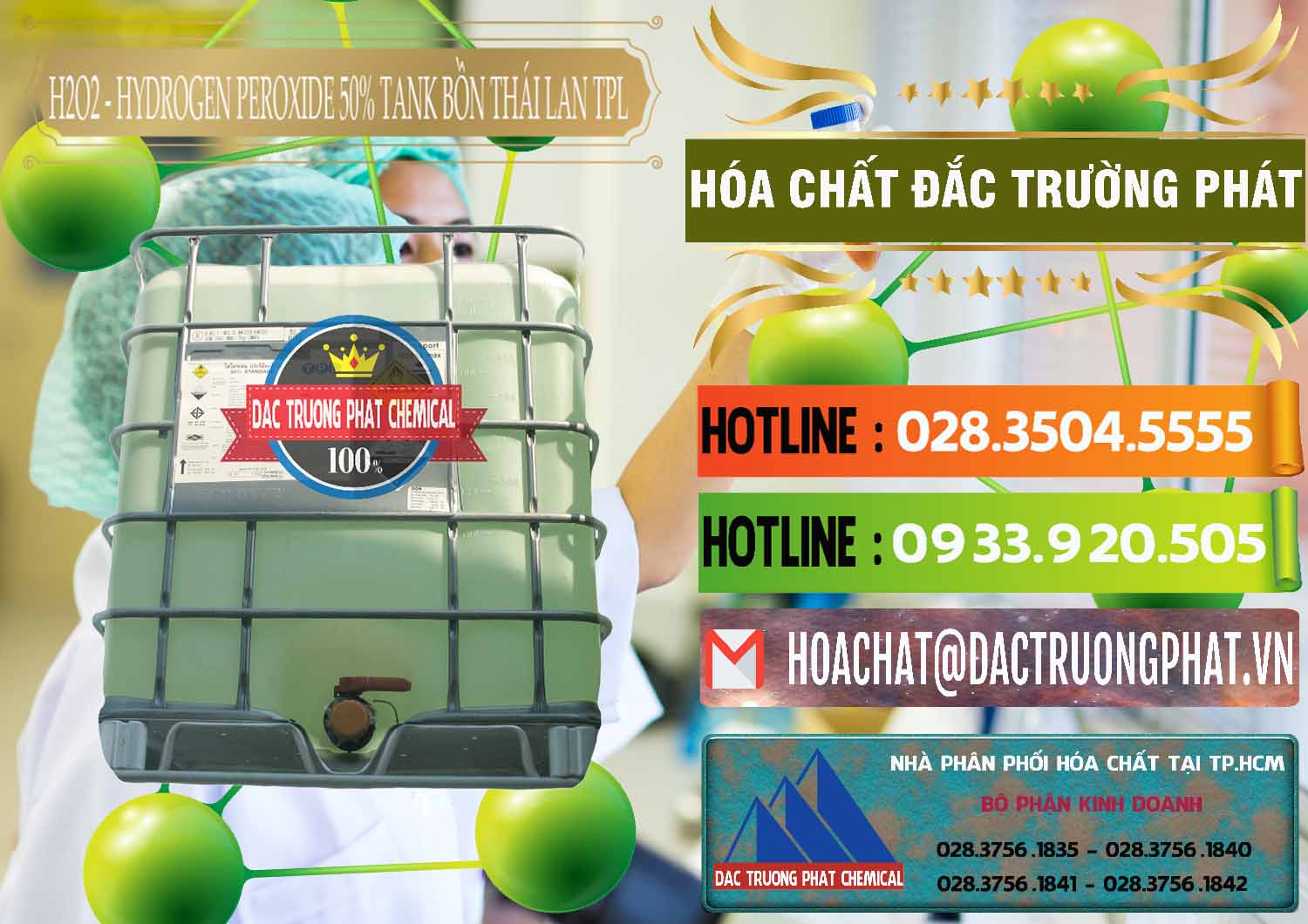 Cty bán / thương mại hóa chất Oxy Già Liquid > Hydrogen Peroxide 50% Tank IBC Bồn Thái Lan TPL Cung cấp và bán H2O2 - Hydrogen Peroxide 50% Tank IBC Bồn Thái Lan TPL - 0073 - Nơi cung ứng ( phân phối ) hóa chất tại TP.HCM - cungcaphoachat.com.vn