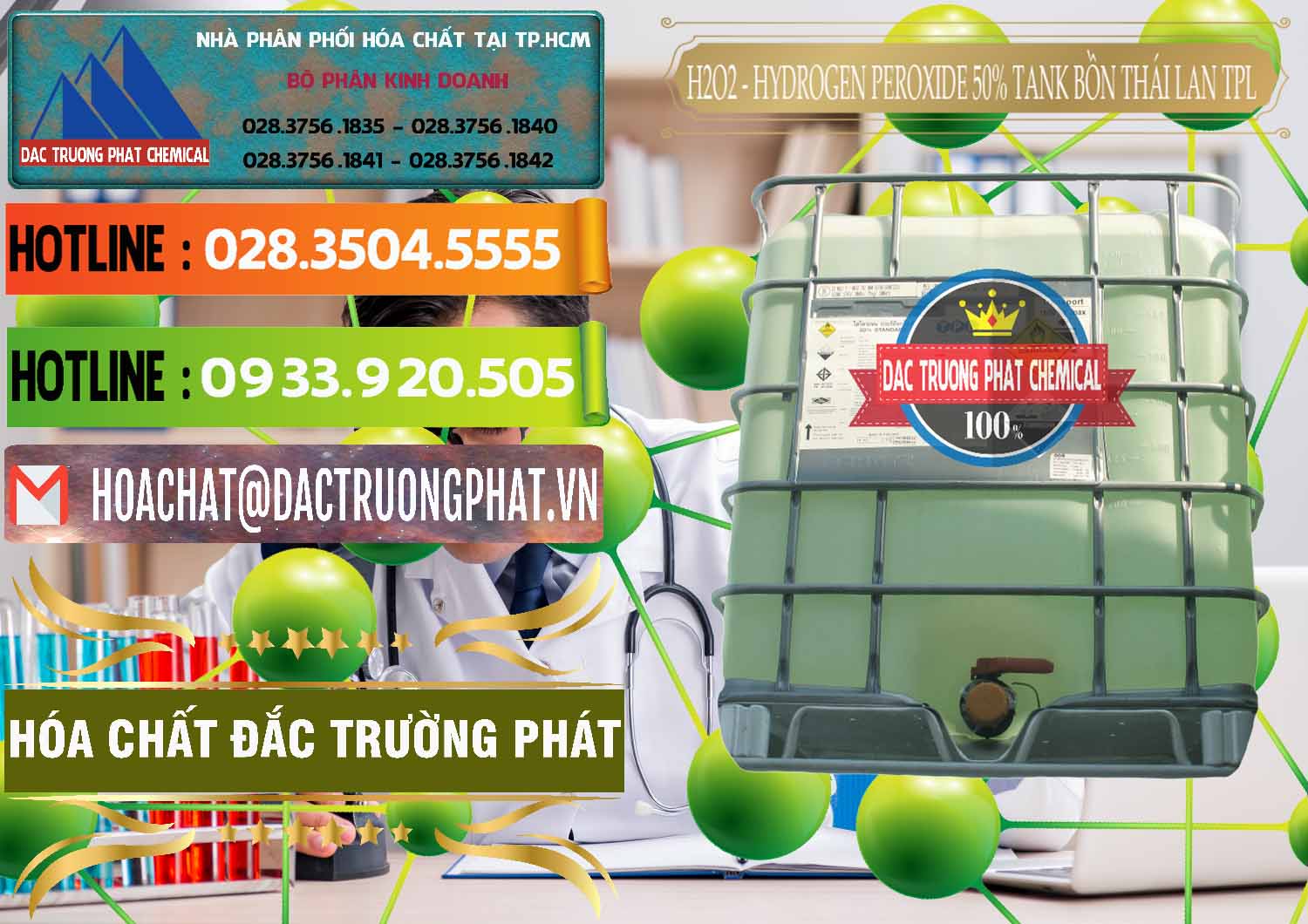 Công ty bán và thương mại H2O2 þ Hydrogen Dioxide Liquid 50% Tank IBC Bồn Thái Lan TPL Nơi bán _ cung cấp H2O2 - Hydrogen Peroxide 50% Tank IBC Bồn Thái Lan TPL - 0073 - Đơn vị chuyên bán - phân phối hóa chất tại TP.HCM - cungcaphoachat.com.vn