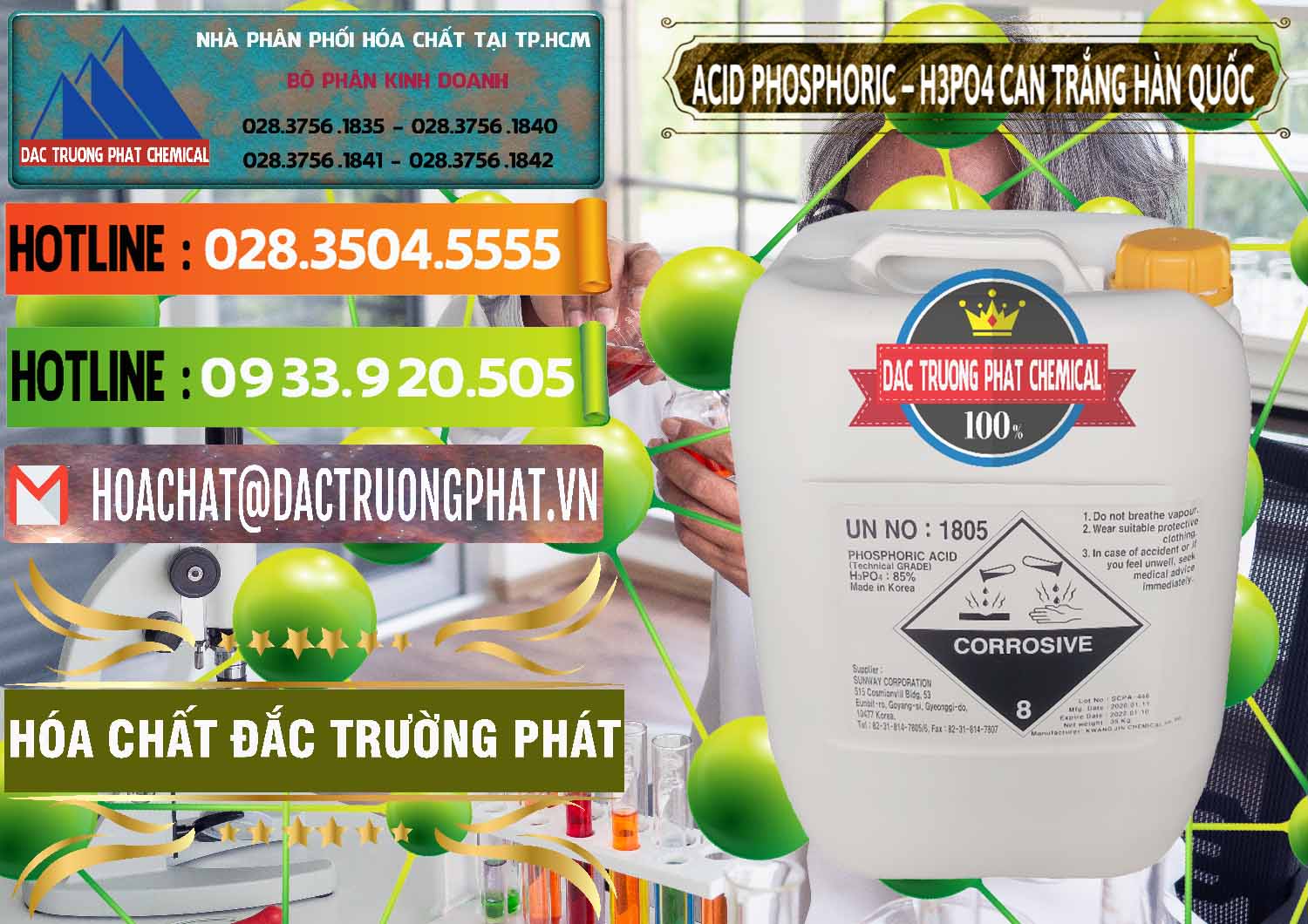 Cty bán ( phân phối ) Acid Phosphoric - Axit Phosphoric H3PO4 Can Trắng Hàn Quốc Korea - 0017 - Đơn vị bán & phân phối hóa chất tại TP.HCM - cungcaphoachat.com.vn