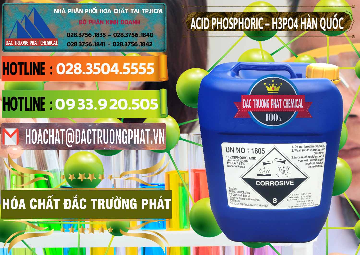 Công ty chuyên phân phối & bán Acid Phosphoric – H3PO4 85% Can Xanh Hàn Quốc Korea - 0016 - Nơi cung cấp & phân phối hóa chất tại TP.HCM - cungcaphoachat.com.vn