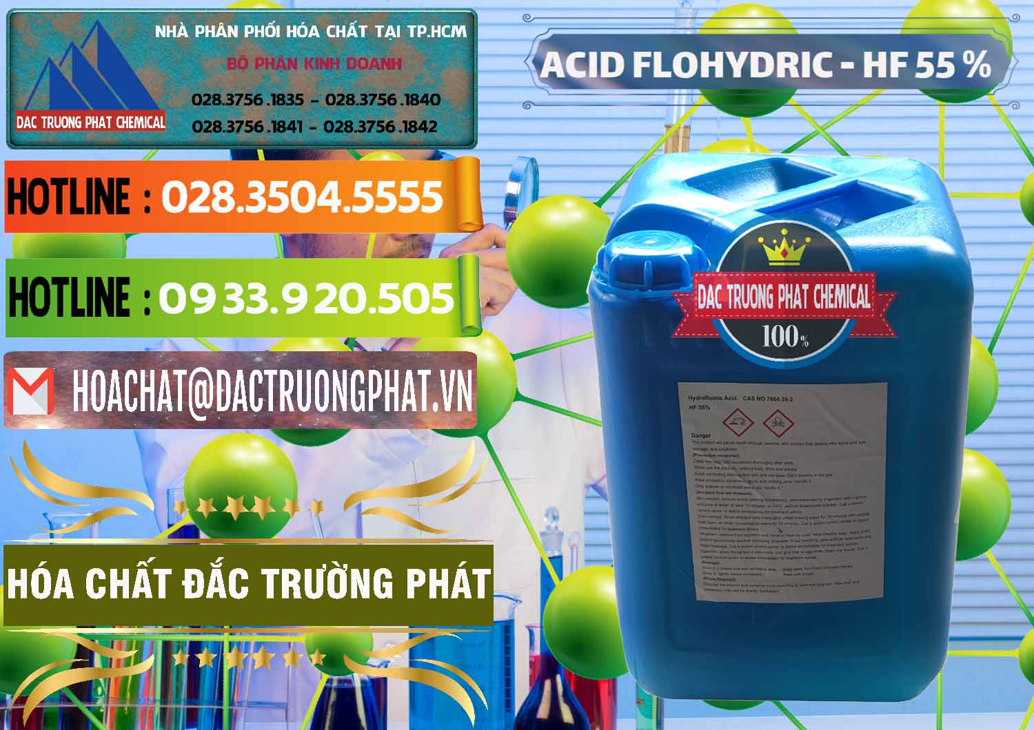 Nơi chuyên cung cấp - bán Axit HF - Acid HF 55% Can Xanh Trung Quốc China - 0080 - Phân phối và cung cấp hóa chất tại TP.HCM - cungcaphoachat.com.vn