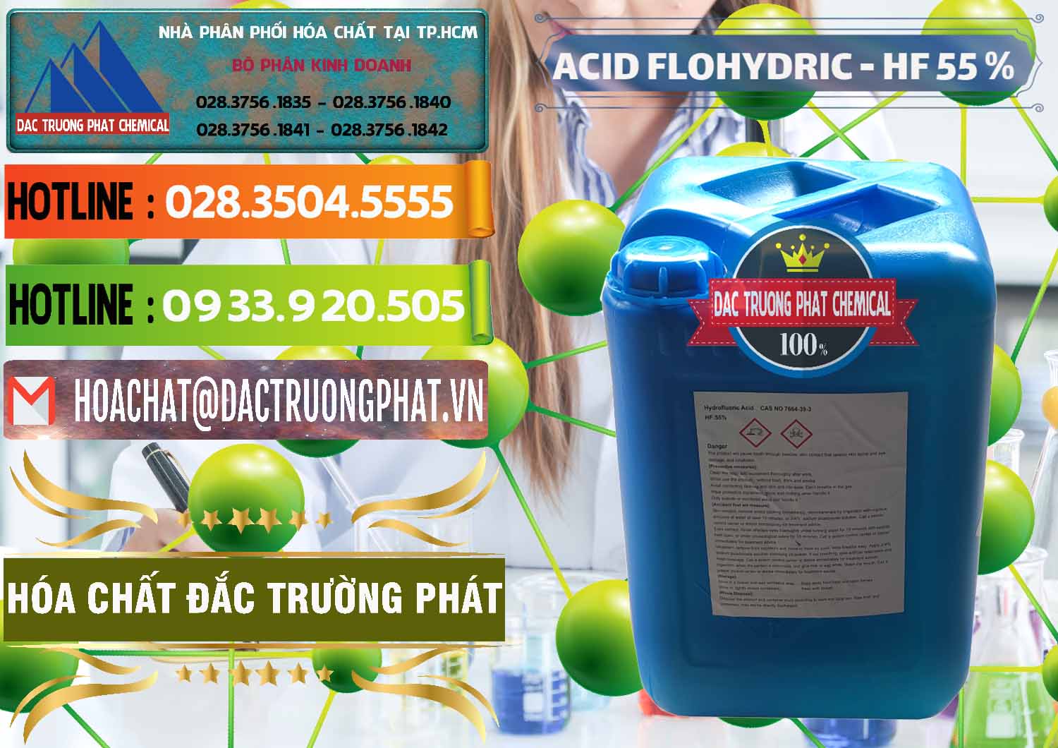 Công ty chuyên bán ( cung cấp ) Axit HF - Acid HF 55% Can Xanh Trung Quốc China - 0080 - Cty cung cấp & bán hóa chất tại TP.HCM - cungcaphoachat.com.vn