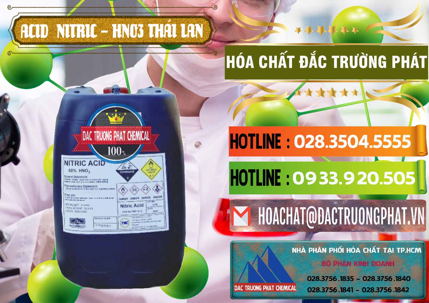 Cty bán _ cung cấp Acid Nitric – Axit Nitric HNO3 Thái Lan Thailand - 0344 - Nơi chuyên nhập khẩu - phân phối hóa chất tại TP.HCM - cungcaphoachat.com.vn