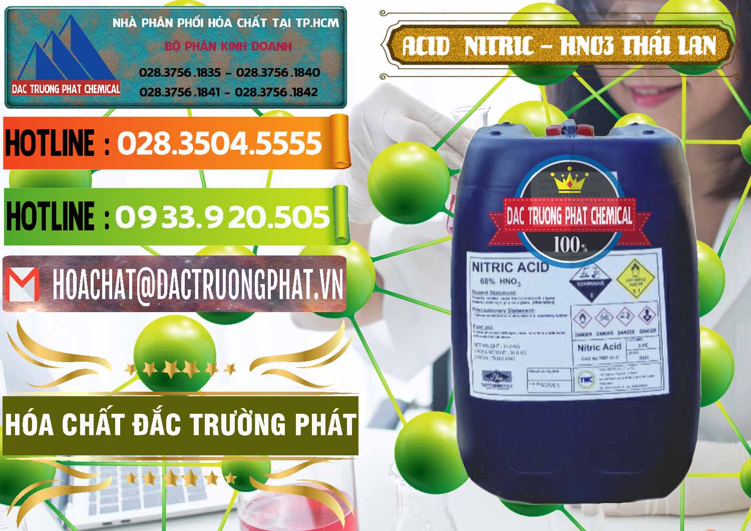 Chuyên bán & cung ứng Acid Nitric – Axit Nitric HNO3 Thái Lan Thailand - 0344 - Cty kinh doanh ( phân phối ) hóa chất tại TP.HCM - cungcaphoachat.com.vn