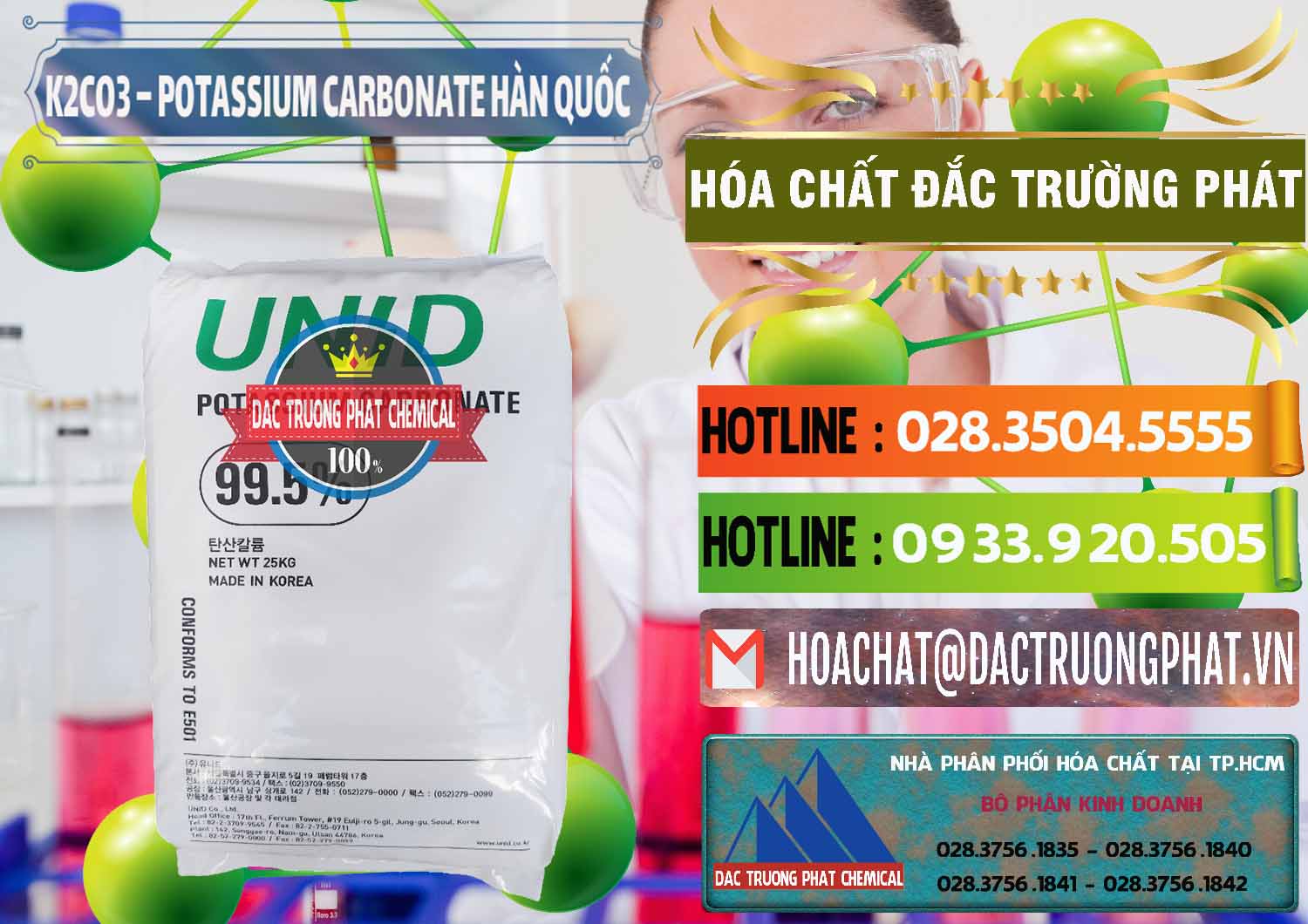 Nơi cung ứng ( bán ) K2Co3 – Potassium Carbonate Unid Hàn Quốc Korea - 0081 - Chuyên cung cấp ( kinh doanh ) hóa chất tại TP.HCM - cungcaphoachat.com.vn