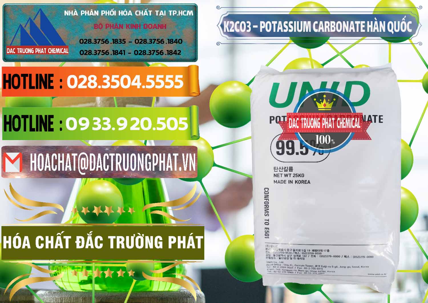 Nhập khẩu và bán K2Co3 – Potassium Carbonate Unid Hàn Quốc Korea - 0081 - Đơn vị kinh doanh và phân phối hóa chất tại TP.HCM - cungcaphoachat.com.vn