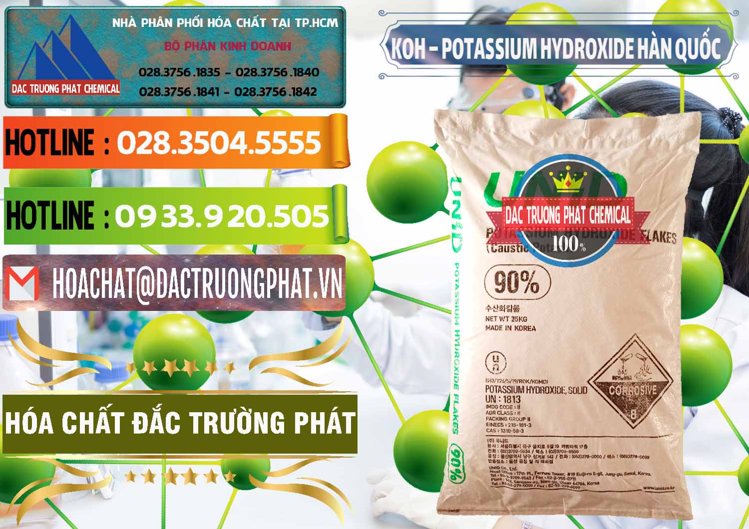 Nơi chuyên bán & phân phối KOH ( 90%) – Potassium Hydroxide Unid Hàn Quốc Korea - 0090 - Nơi chuyên phân phối ( nhập khẩu ) hóa chất tại TP.HCM - cungcaphoachat.com.vn