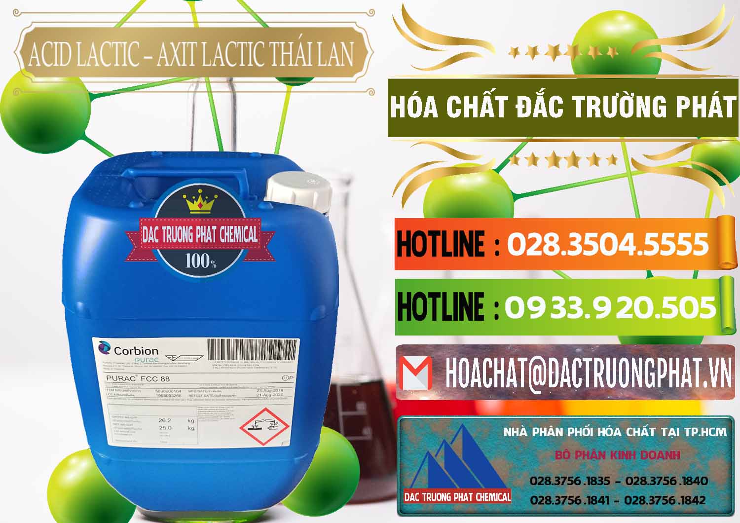 Bán - phân phối Acid Lactic – Axit Lactic Thái Lan Purac FCC 88 - 0012 - Cty chuyên bán và cung cấp hóa chất tại TP.HCM - cungcaphoachat.com.vn
