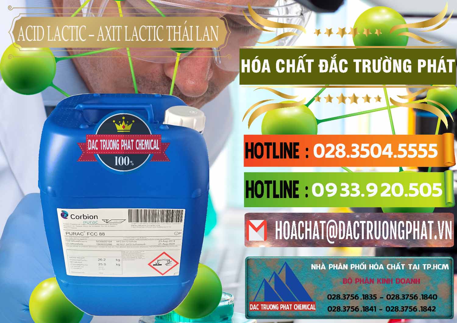 Đơn vị chuyên bán & cung cấp Acid Lactic – Axit Lactic Thái Lan Purac FCC 88 - 0012 - Cty cung cấp _ bán hóa chất tại TP.HCM - cungcaphoachat.com.vn