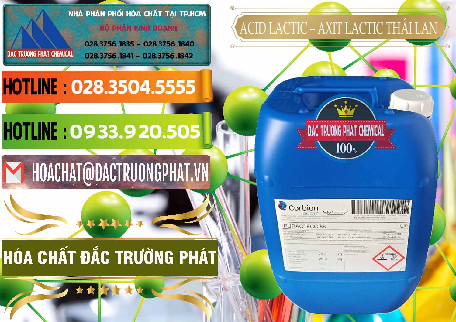 Nhà cung cấp - bán Acid Lactic – Axit Lactic Thái Lan Purac FCC 88 - 0012 - Cty chuyên phân phối _ nhập khẩu hóa chất tại TP.HCM - cungcaphoachat.com.vn
