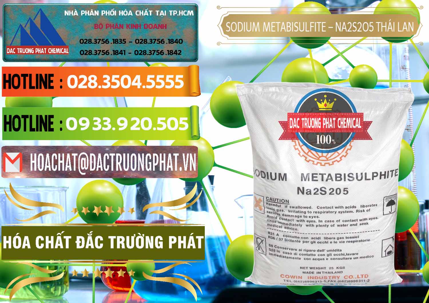 Cty chuyên phân phối và bán Sodium Metabisulfite - NA2S2O5 Thái Lan Cowin - 0145 - Chuyên cung cấp và nhập khẩu hóa chất tại TP.HCM - cungcaphoachat.com.vn