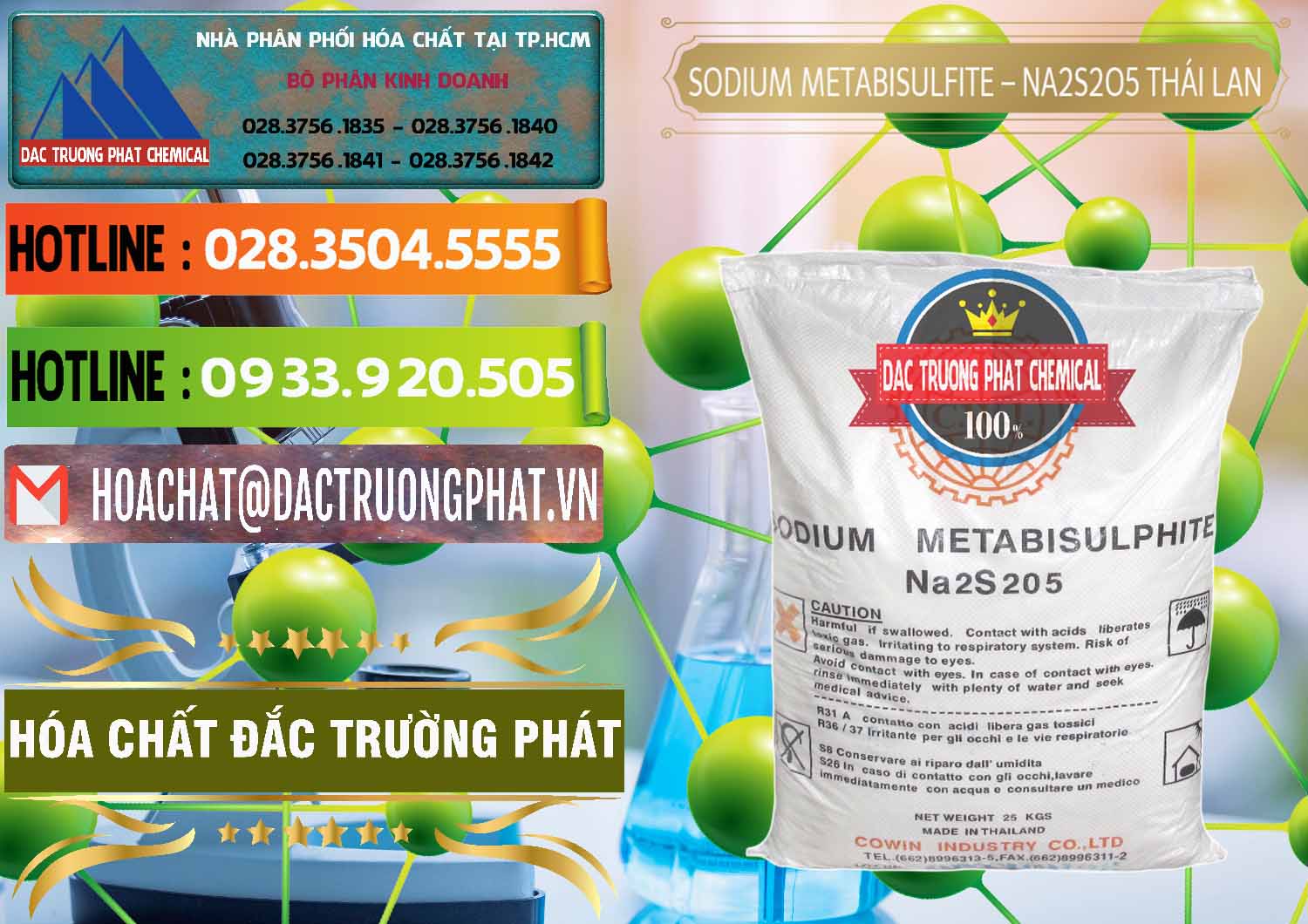 Cty nhập khẩu ( bán ) Sodium Metabisulfite - NA2S2O5 Thái Lan Cowin - 0145 - Nhà nhập khẩu - phân phối hóa chất tại TP.HCM - cungcaphoachat.com.vn