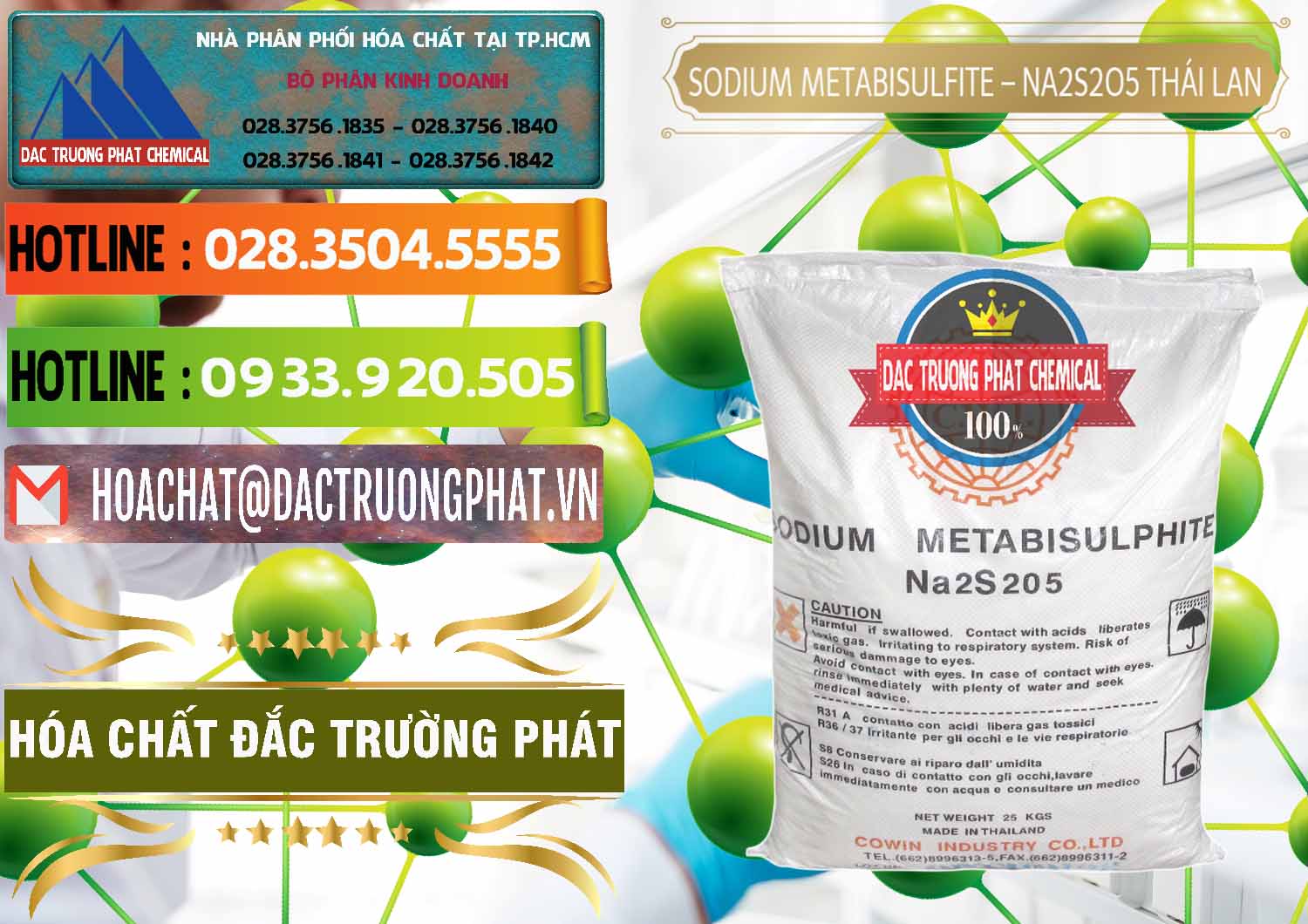 Cty phân phối - bán Sodium Metabisulfite - NA2S2O5 Thái Lan Cowin - 0145 - Công ty chuyên kinh doanh & cung cấp hóa chất tại TP.HCM - cungcaphoachat.com.vn