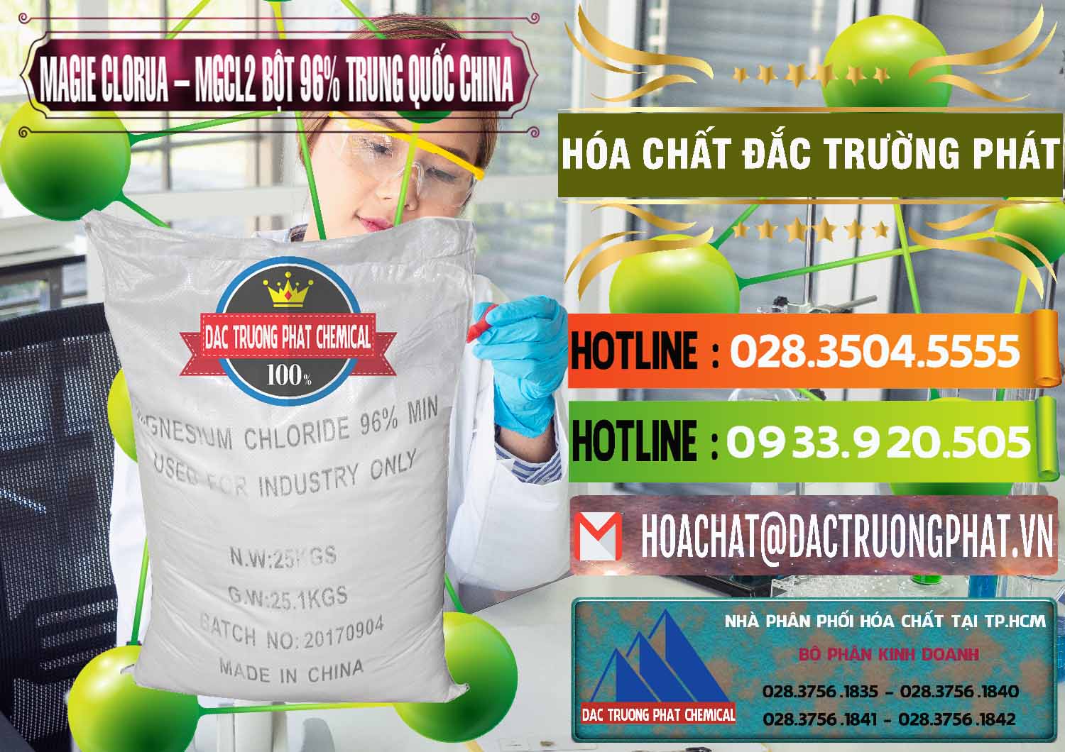 Cty chuyên kinh doanh & bán Magie Clorua – MGCL2 96% Dạng Bột Bao Chữ Đen Trung Quốc China - 0205 - Nhập khẩu và cung cấp hóa chất tại TP.HCM - cungcaphoachat.com.vn