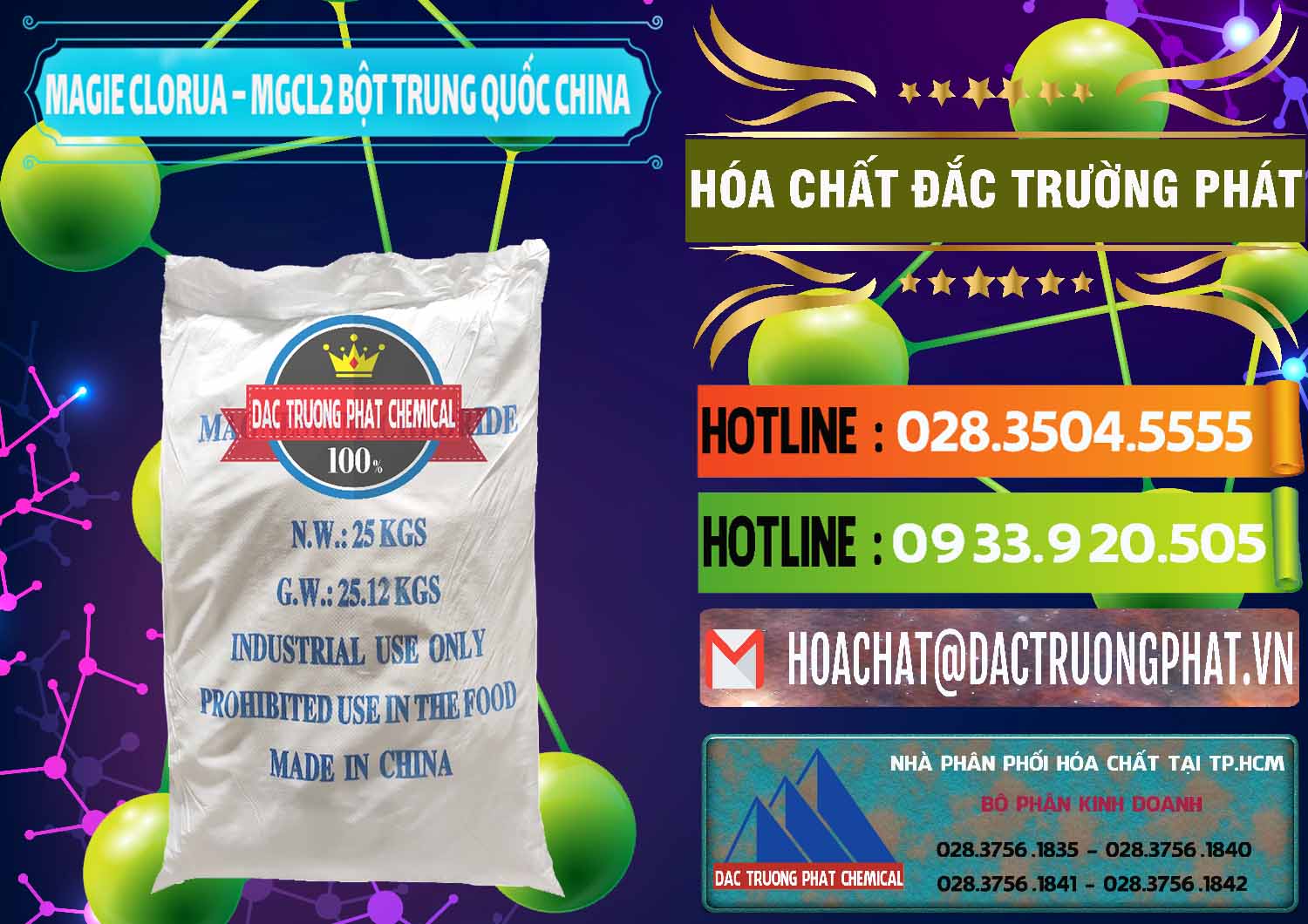 Đơn vị chuyên phân phối & bán Magie Clorua – MGCL2 96% Dạng Bột Bao Chữ Xanh Trung Quốc China - 0207 - Cty cung cấp ( kinh doanh ) hóa chất tại TP.HCM - cungcaphoachat.com.vn