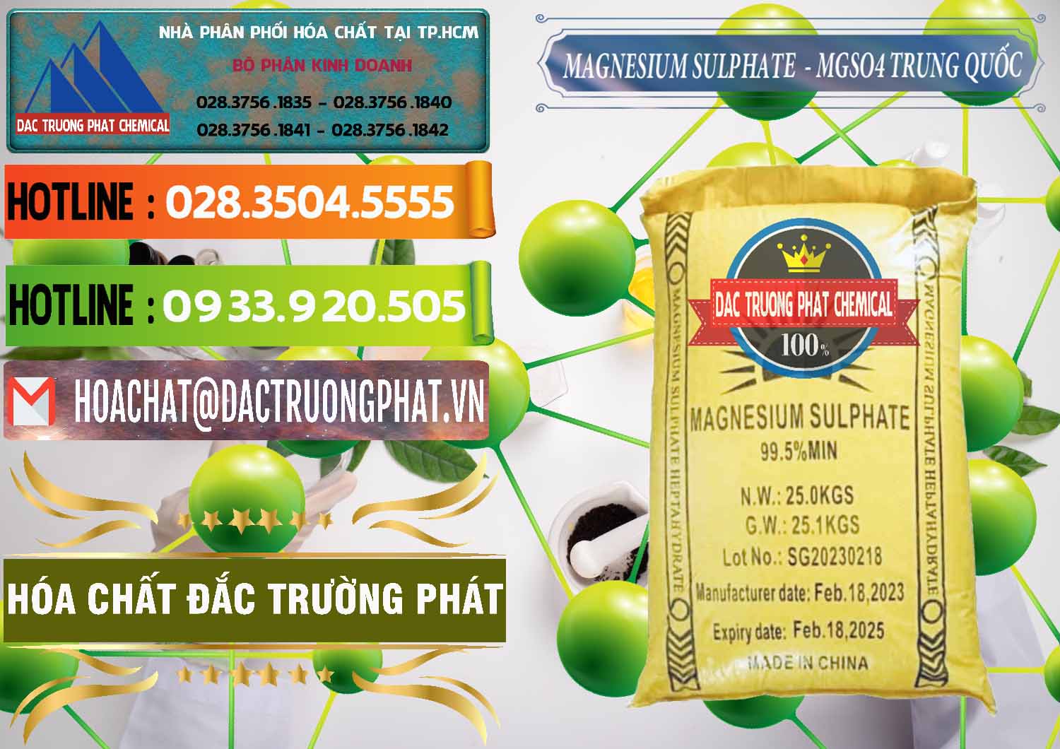 Đơn vị nhập khẩu - bán MGSO4.7H2O – Magnesium Sulphate Heptahydrate Logo Mặt Trời Trung Quốc China - 0391 - Nhập khẩu _ cung cấp hóa chất tại TP.HCM - cungcaphoachat.com.vn