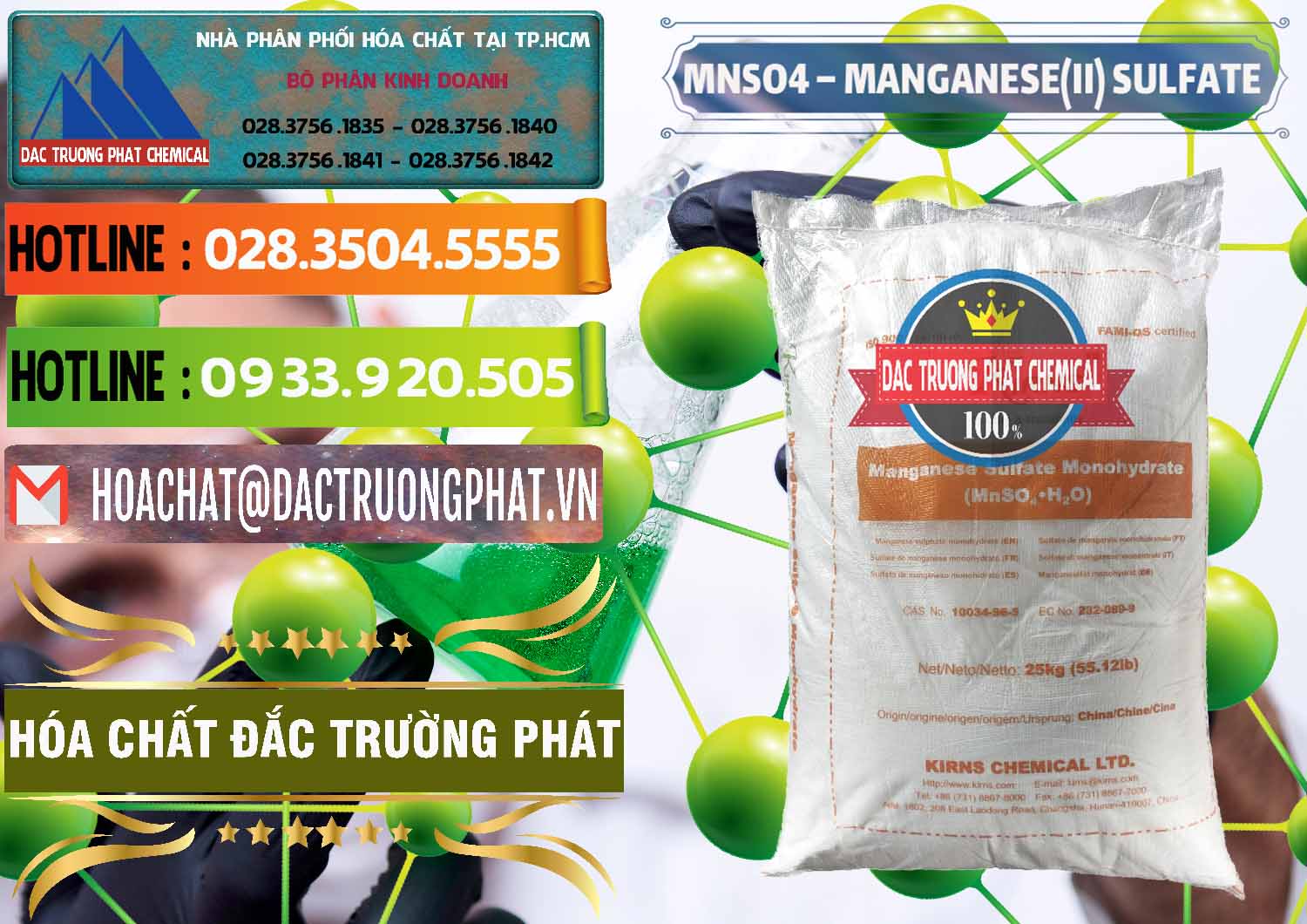 Cty chuyên kinh doanh - bán MNSO4 – Manganese (II) Sulfate Kirns Trung Quốc China - 0095 - Cty bán _ phân phối hóa chất tại TP.HCM - cungcaphoachat.com.vn