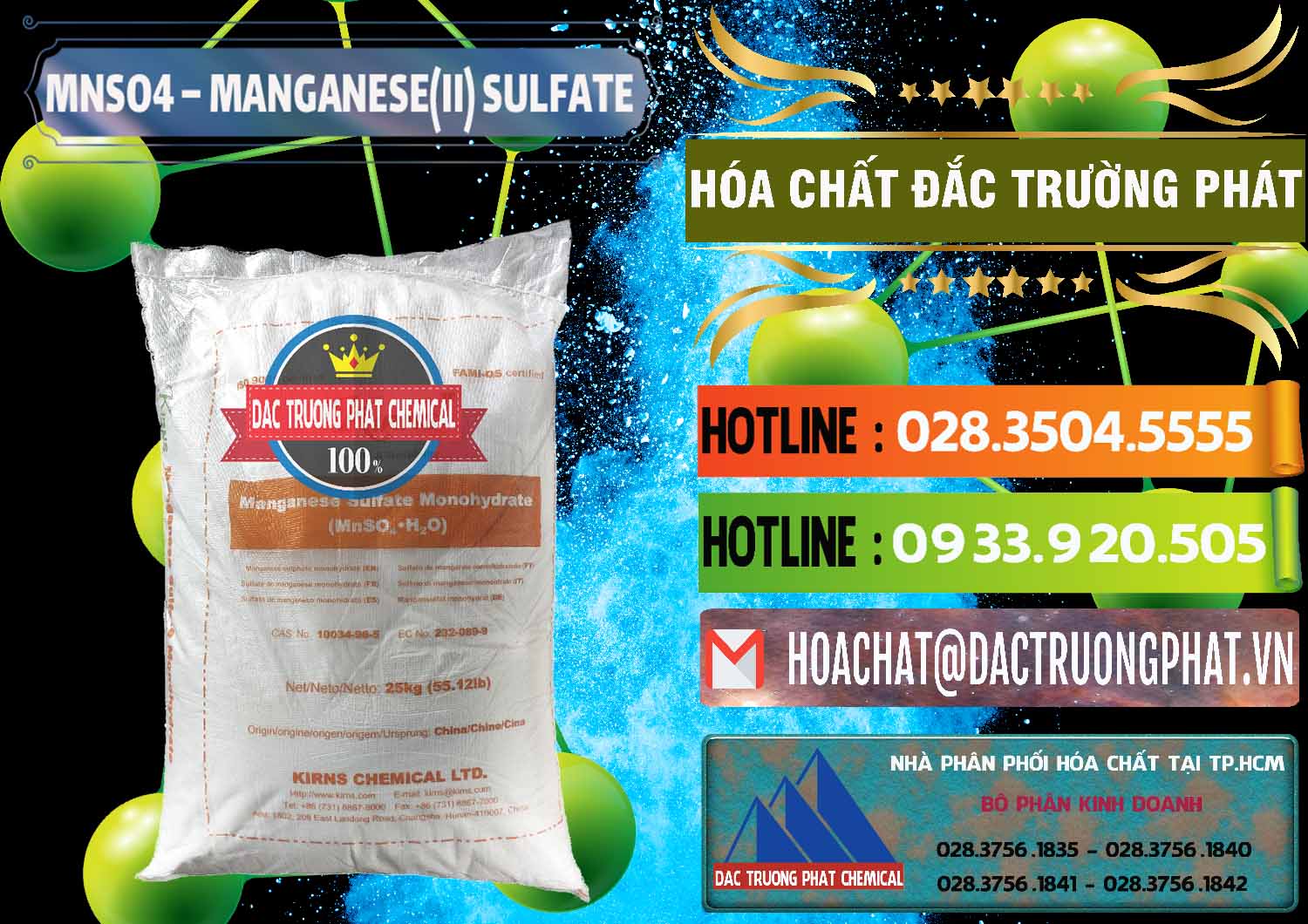MNSO4 – Manganese (II) Sulfate Kirns Trung Quốc China Nơi chuyên bán & phân phối MNSO4 – Manganese (II) Sulfate Kirns Trung Quốc China - 0095 - Đơn vị cung cấp _ nhập khẩu hóa chất tại TP.HCM - cungcaphoachat.com.vn