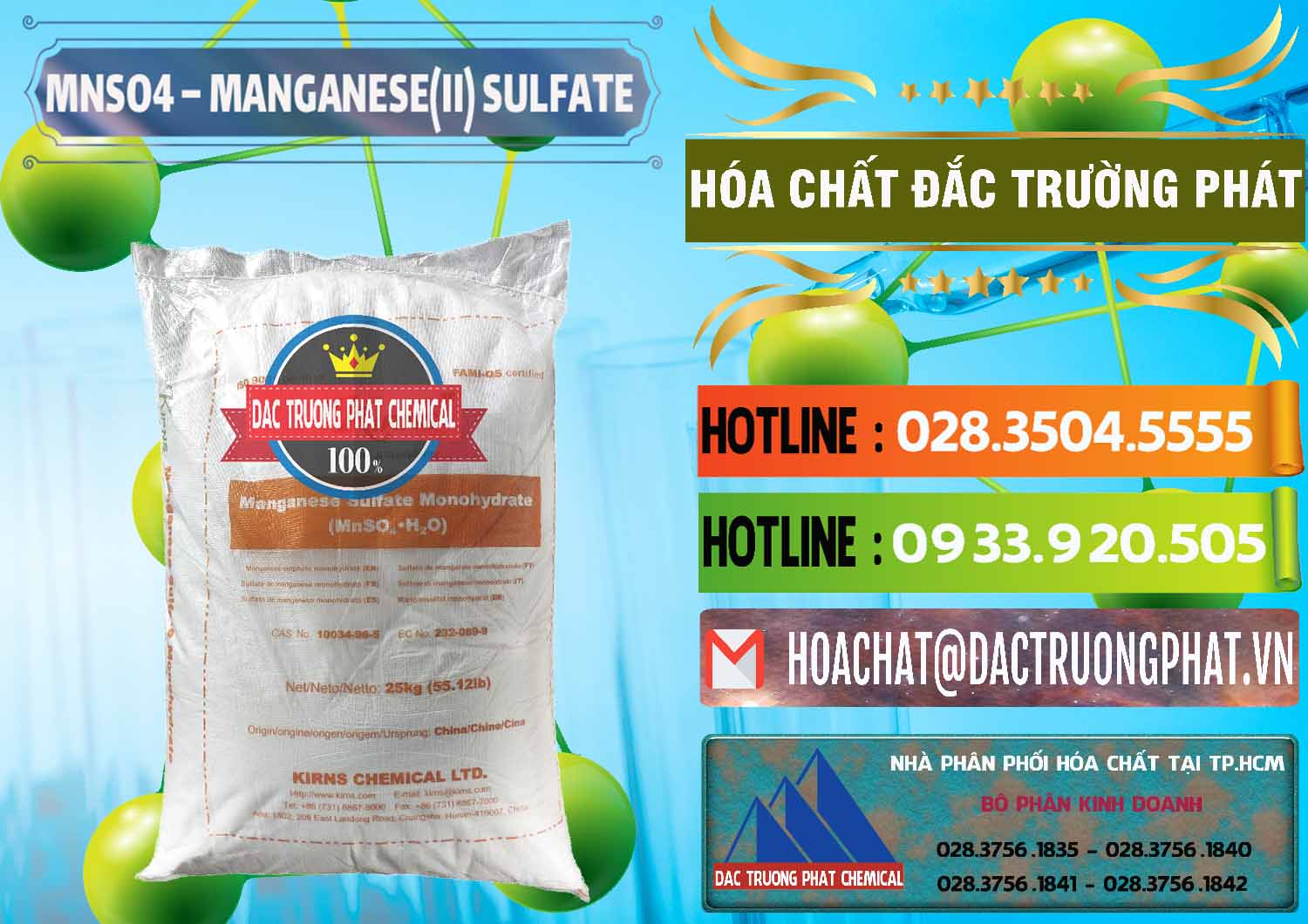 MNSO4 – Manganese (II) Sulfate Kirns Trung Quốc China Cty chuyên bán & cung ứng MNSO4 – Manganese (II) Sulfate Kirns Trung Quốc China - 0095 - Phân phối ( kinh doanh ) hóa chất tại TP.HCM - cungcaphoachat.com.vn