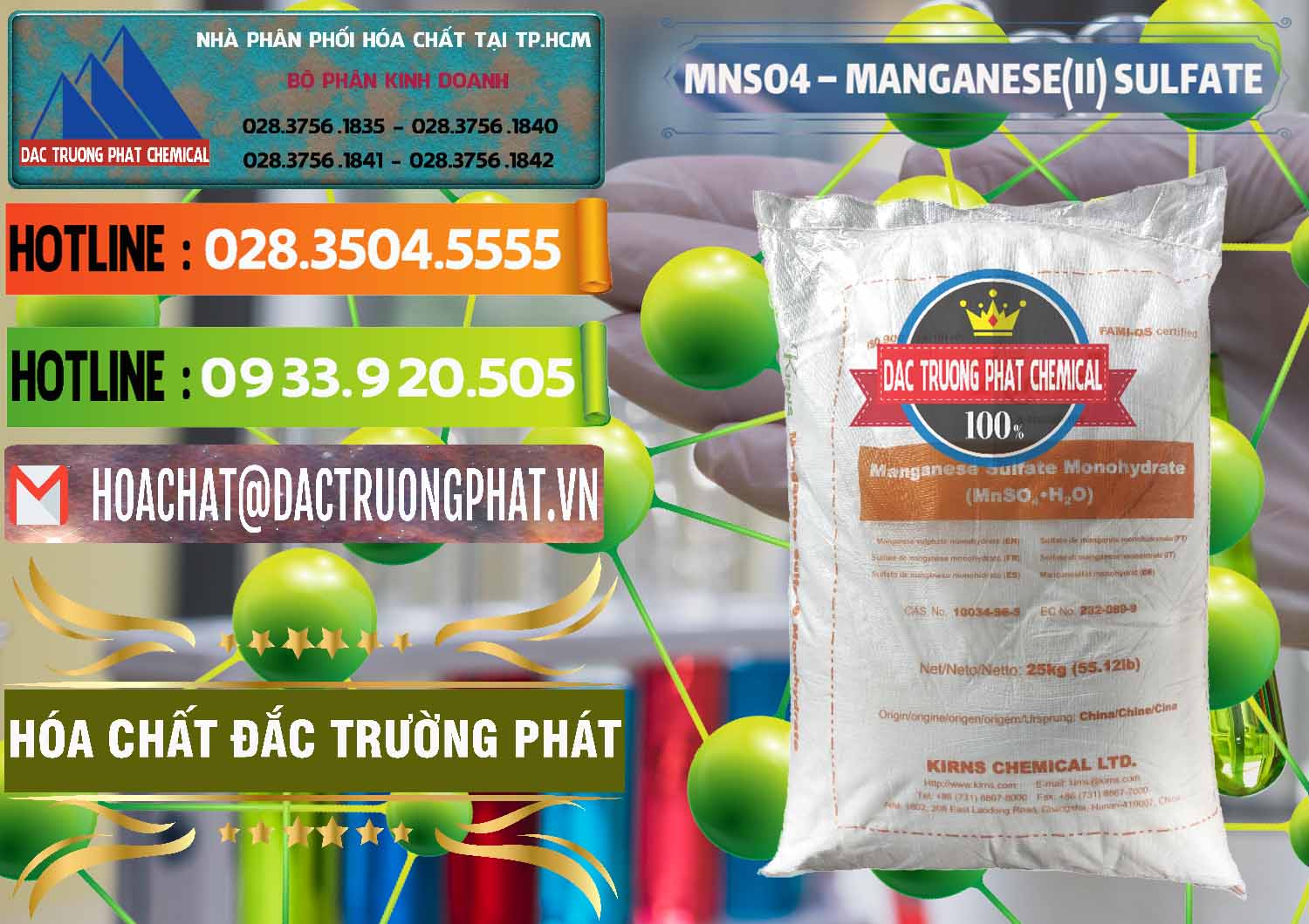 MNSO4 – Manganese (II) Sulfate Kirns Trung Quốc China Công ty chuyên kinh doanh _ bán MNSO4 – Manganese (II) Sulfate Kirns Trung Quốc China - 0095 - Cty chuyên bán & phân phối hóa chất tại TP.HCM - cungcaphoachat.com.vn