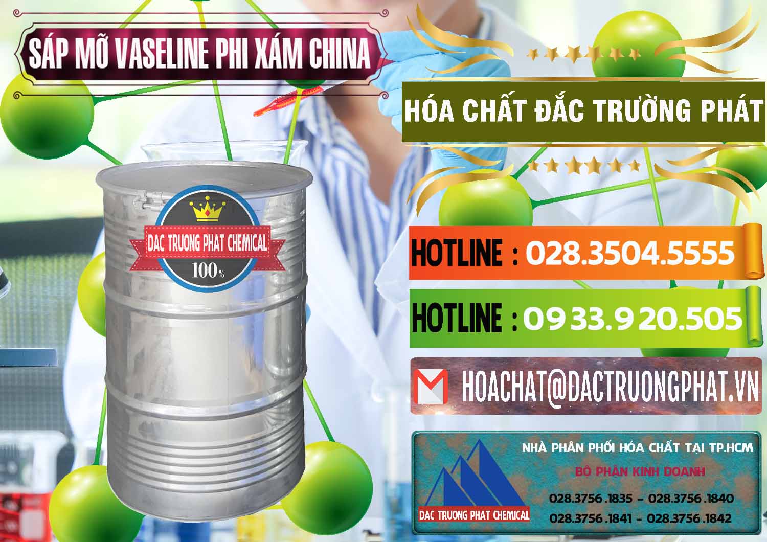 Nơi nhập khẩu - bán Sáp Mỡ Vaseline Phi Xám Trung Quốc China - 0291 - Đơn vị chuyên phân phối - nhập khẩu hóa chất tại TP.HCM - cungcaphoachat.com.vn