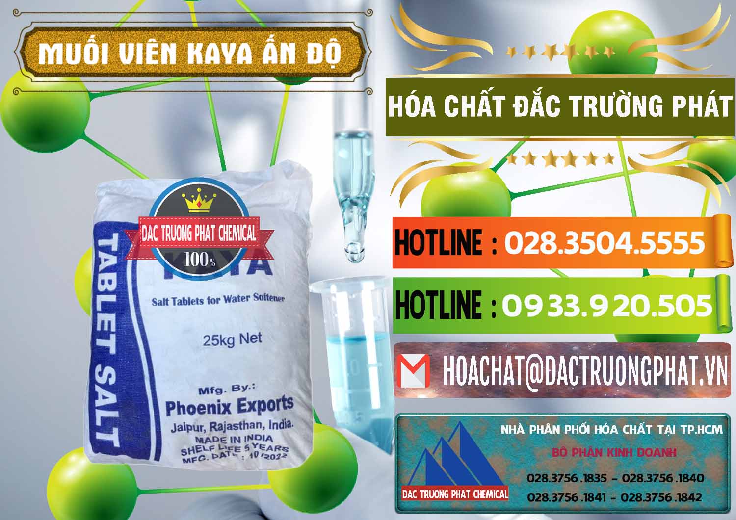 Phân phối & bán Muối NaCL – Sodium Chloride Dạng Viên Tablets Kaya Ấn Độ India - 0368 - Cty chuyên cung cấp ( kinh doanh ) hóa chất tại TP.HCM - cungcaphoachat.com.vn