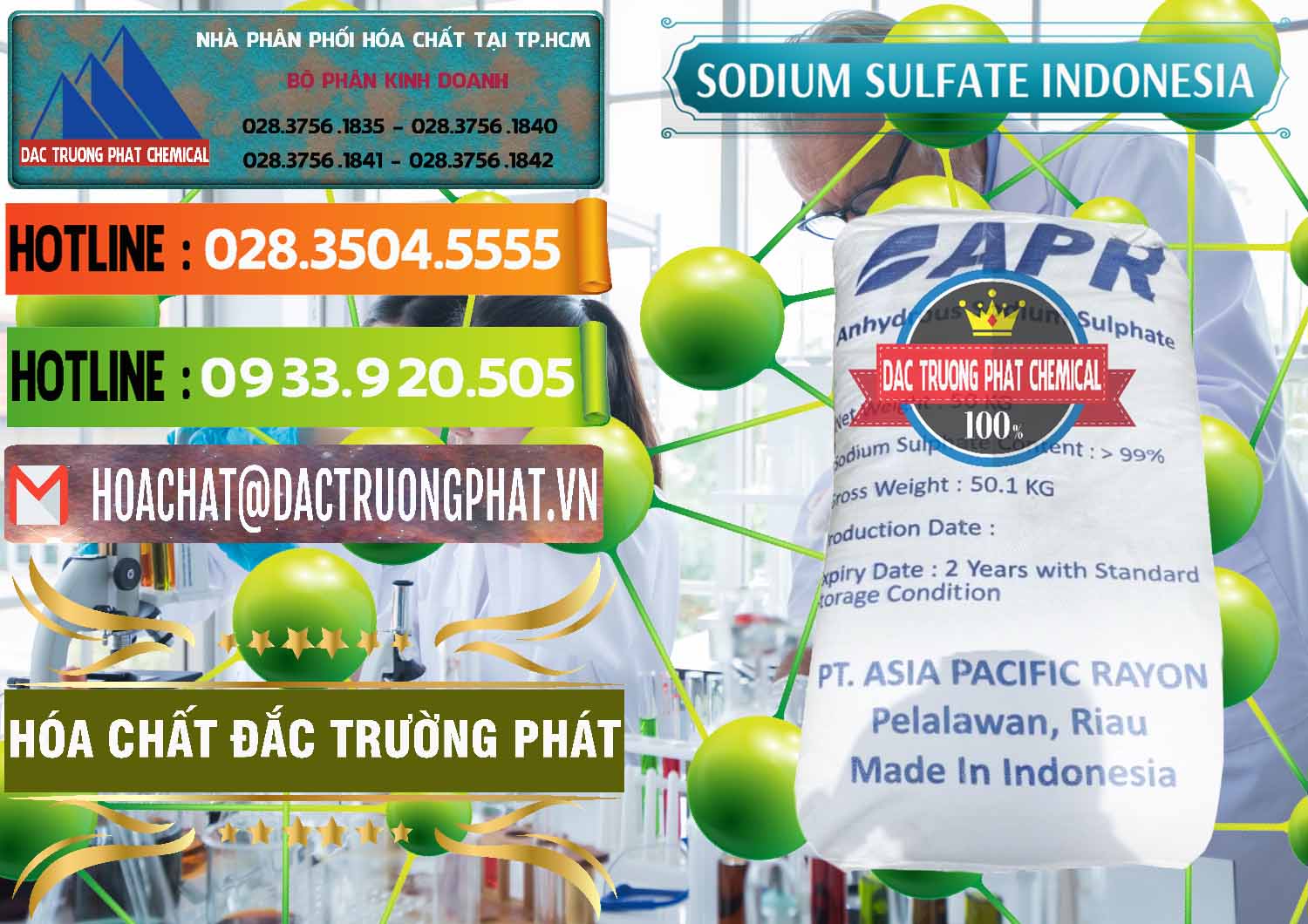 Cty nhập khẩu và bán Sodium Sulphate - Muối Sunfat Na2SO4 APR Indonesia - 0460 - Chuyên phân phối - cung cấp hóa chất tại TP.HCM - cungcaphoachat.com.vn