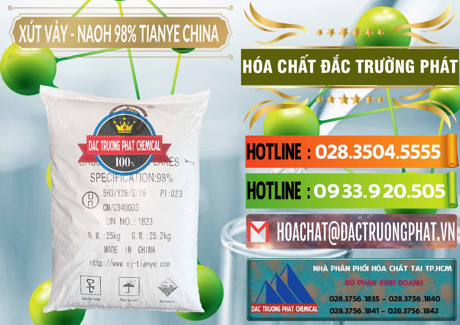 Cty chuyên bán & phân phối Xút Vảy - NaOH Vảy 98% Tianye Trung Quốc China - 0177 - Phân phối ( cung ứng ) hóa chất tại TP.HCM - cungcaphoachat.com.vn
