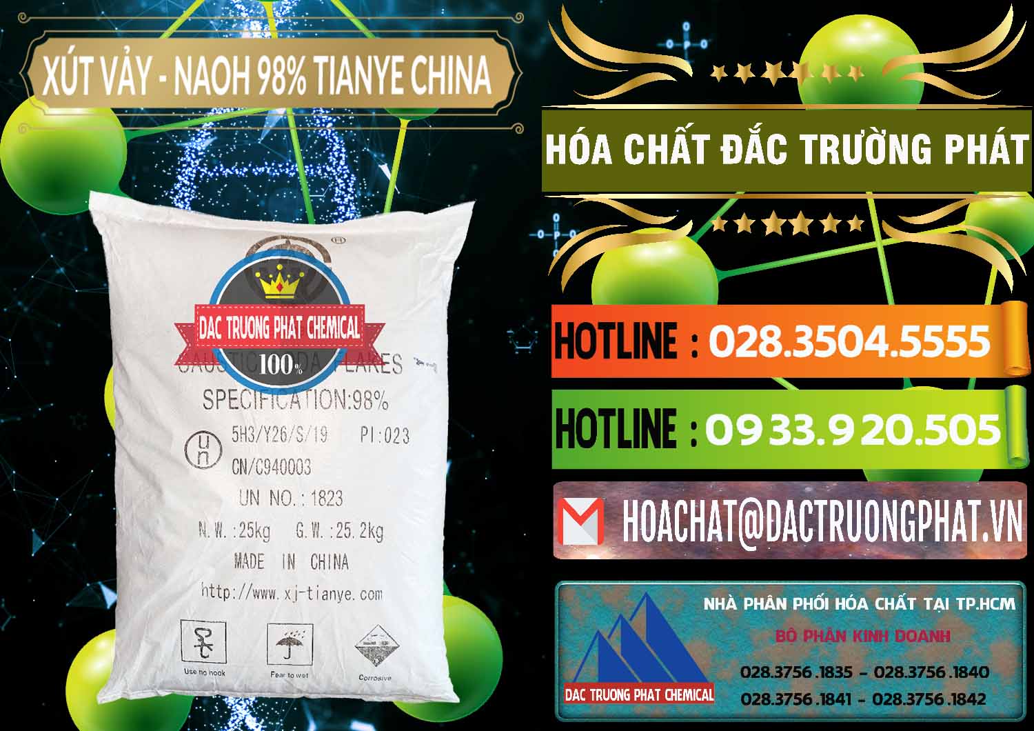 Nơi chuyên bán và cung cấp Xút Vảy - NaOH Vảy 98% Tianye Trung Quốc China - 0177 - Đơn vị chuyên kinh doanh _ phân phối hóa chất tại TP.HCM - cungcaphoachat.com.vn