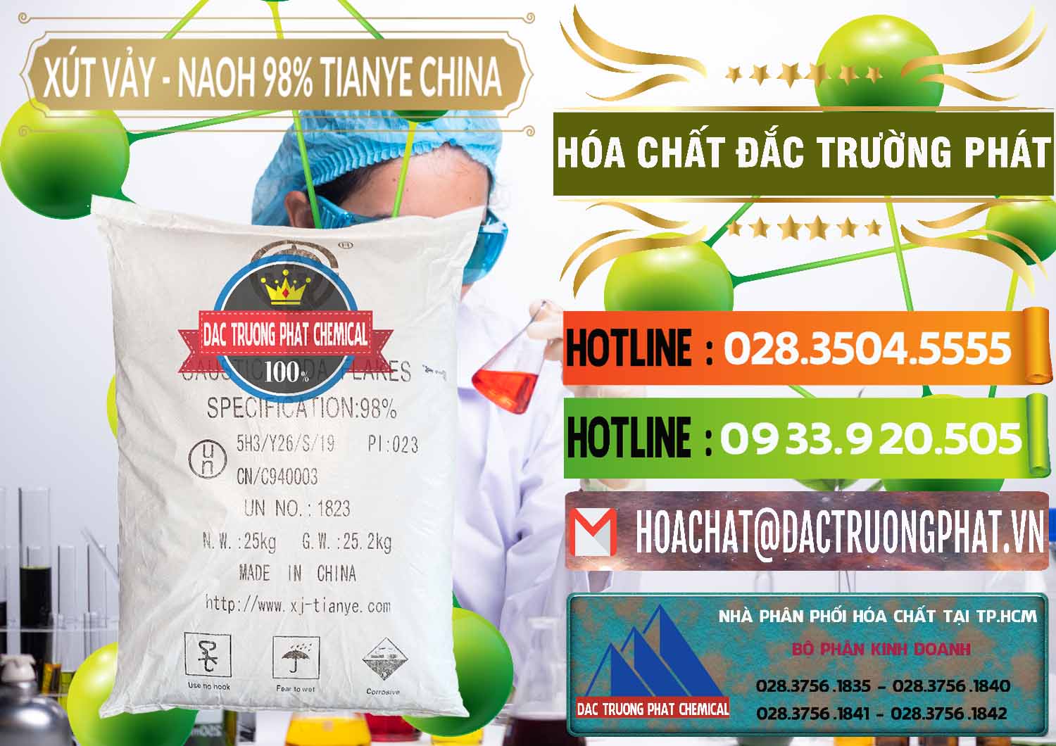 Công ty chuyên kinh doanh - bán Xút Vảy - NaOH Vảy 98% Tianye Trung Quốc China - 0177 - Chuyên phân phối _ bán hóa chất tại TP.HCM - cungcaphoachat.com.vn