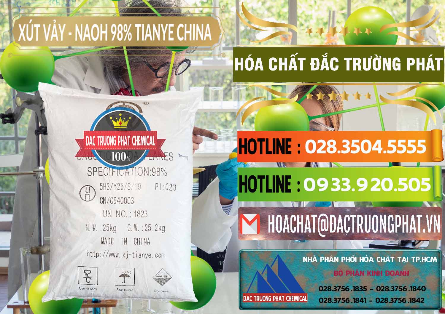 Công ty kinh doanh ( bán ) Xút Vảy - NaOH Vảy 98% Tianye Trung Quốc China - 0177 - Công ty cung ứng - phân phối hóa chất tại TP.HCM - cungcaphoachat.com.vn