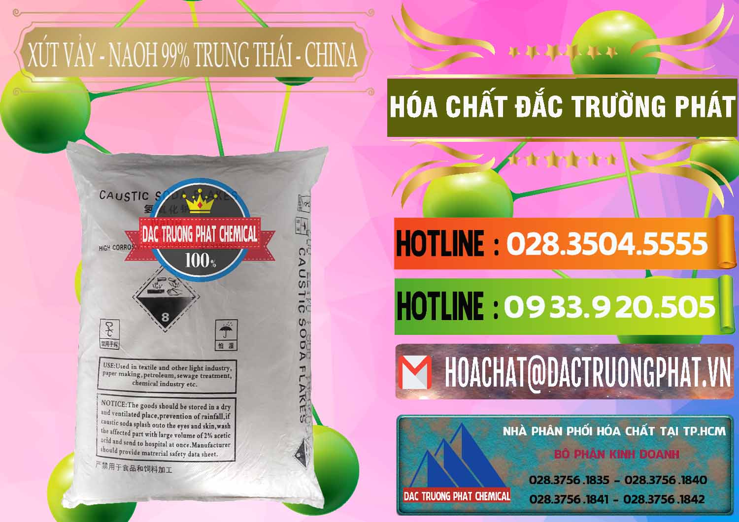 Nơi cung cấp ( bán ) Xút Vảy - NaOH Vảy 99% Trung Thái China Trung Quốc - 0176 - Cty nhập khẩu và cung cấp hóa chất tại TP.HCM - cungcaphoachat.com.vn