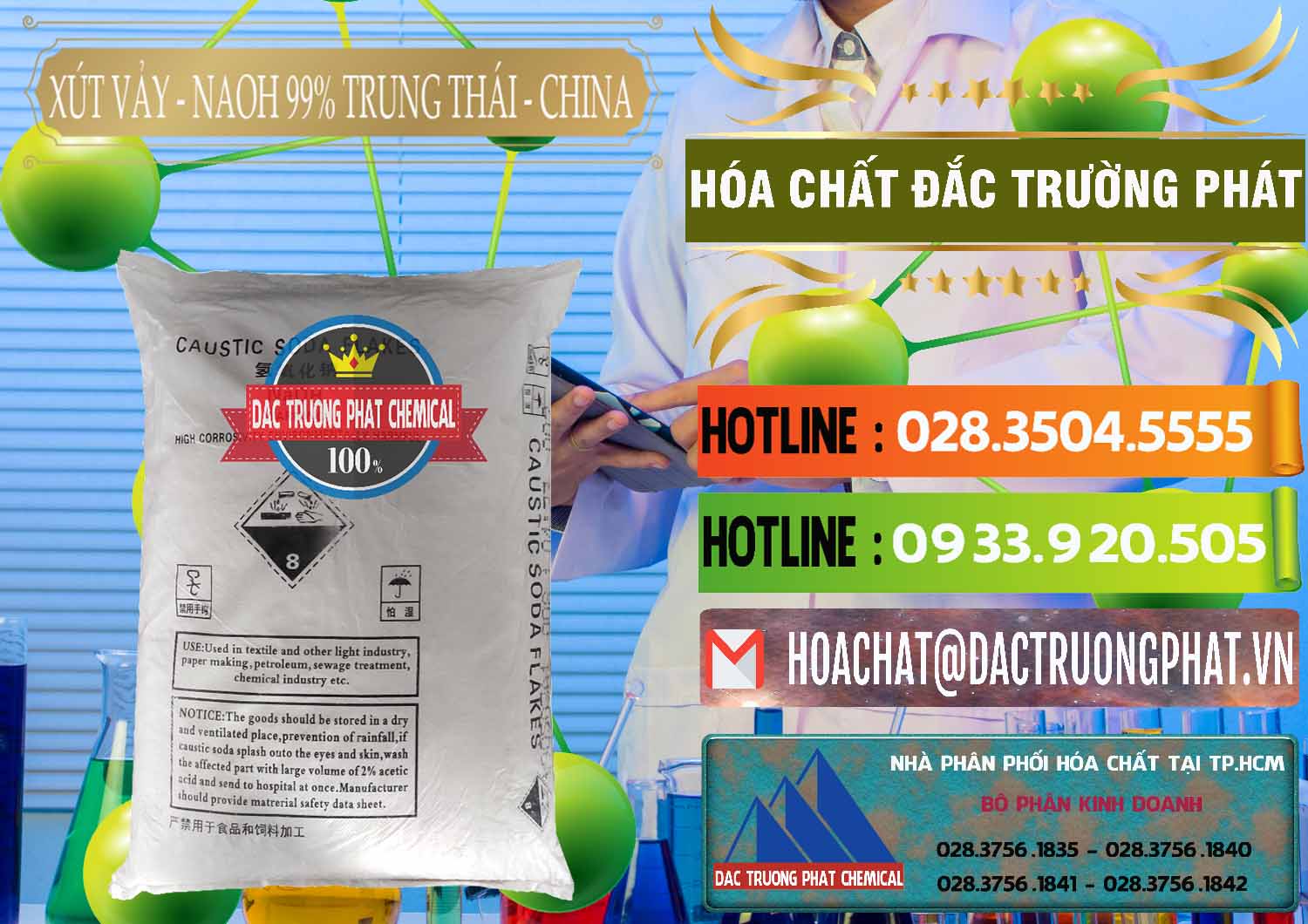 Chuyên cung ứng - bán Xút Vảy - NaOH Vảy 99% Trung Thái China Trung Quốc - 0176 - Bán - phân phối hóa chất tại TP.HCM - cungcaphoachat.com.vn