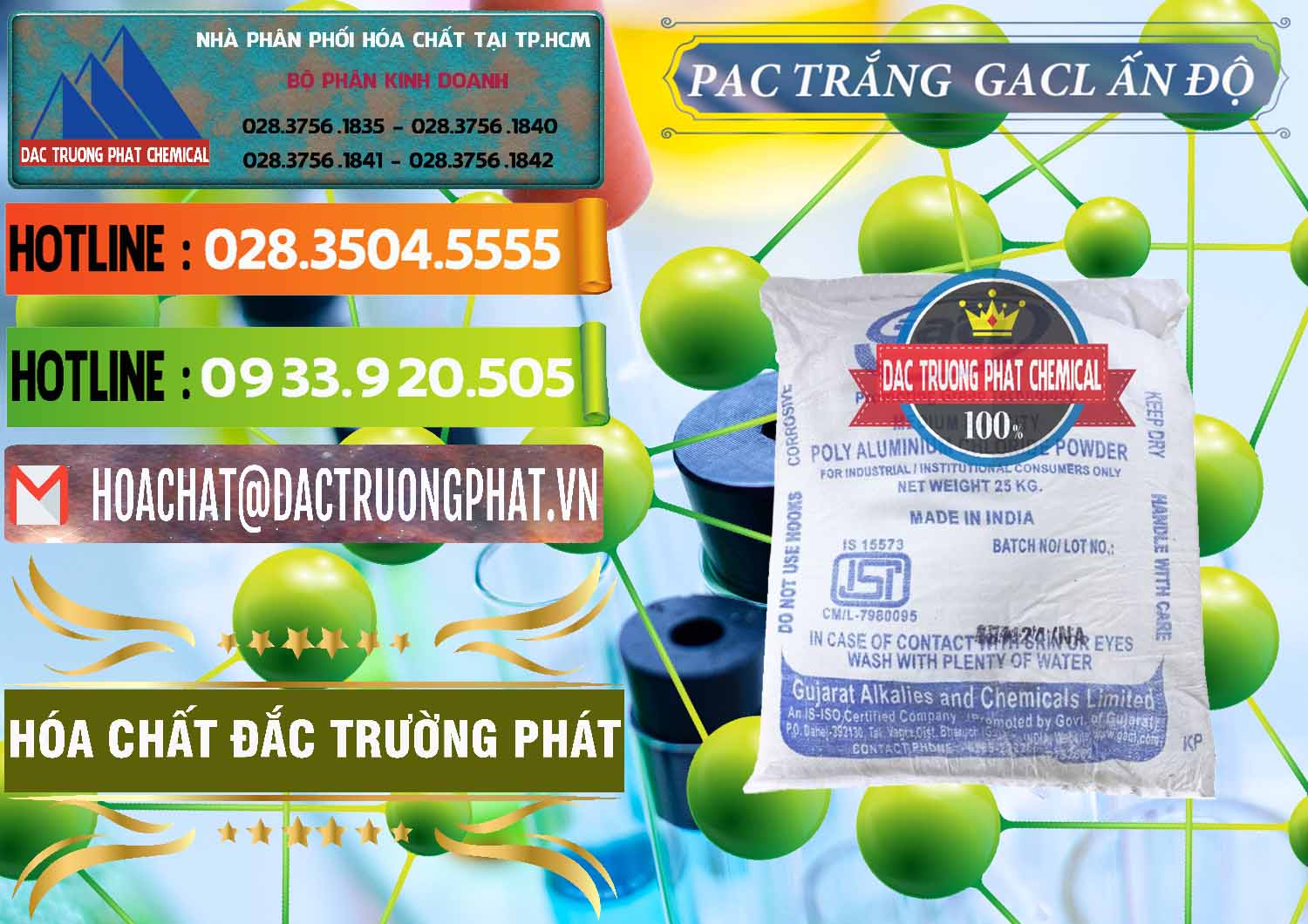 Nơi chuyên cung ứng ( bán ) PAC - Polyaluminium Chloride Trắng GACL Ấn Độ India - 0266 - Cty kinh doanh - cung cấp hóa chất tại TP.HCM - cungcaphoachat.com.vn