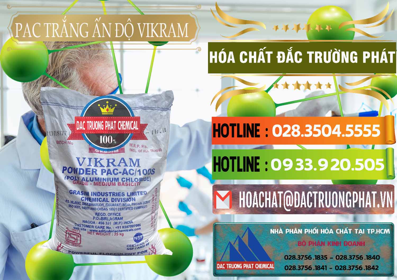 PAC - Polyaluminium Chloride Ấn Độ India Vikram Nhà cung ứng & bán PAC - Polyaluminium Chloride Ấn Độ India Vikram - 0120 - Nơi chuyên cung cấp ( nhập khẩu ) hóa chất tại TP.HCM - cungcaphoachat.com.vn