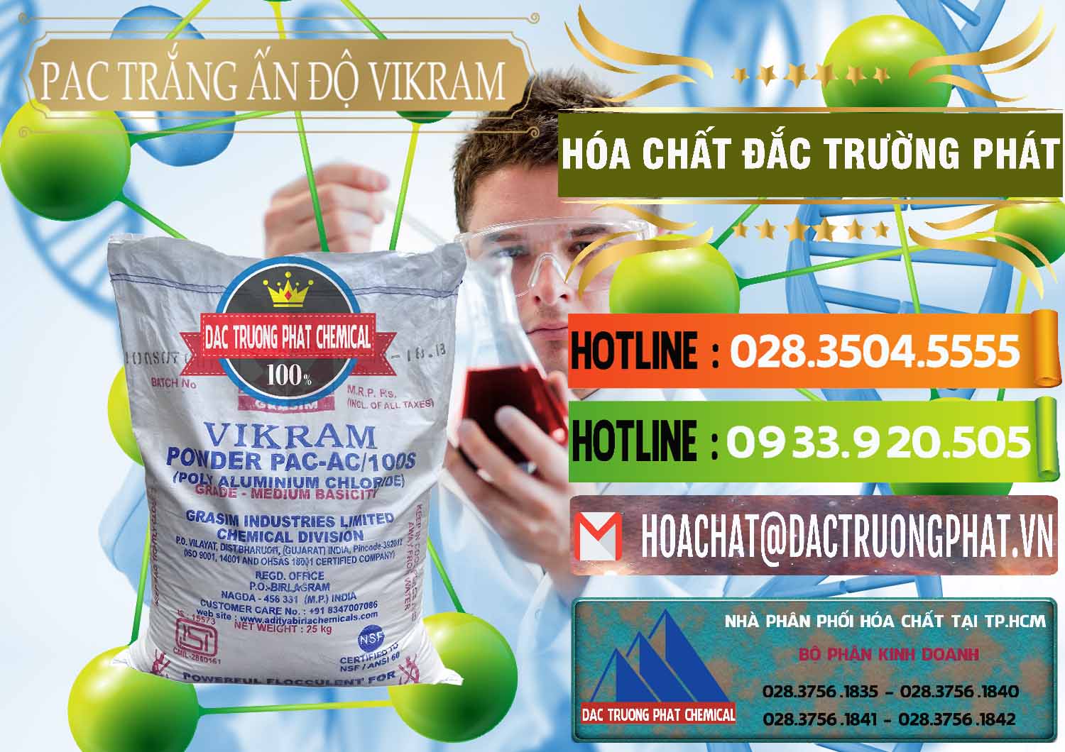 Chuyên cung cấp - bán PAC - Polyaluminium Chloride Ấn Độ India Vikram - 0120 - Bán ( cung cấp ) hóa chất tại TP.HCM - cungcaphoachat.com.vn