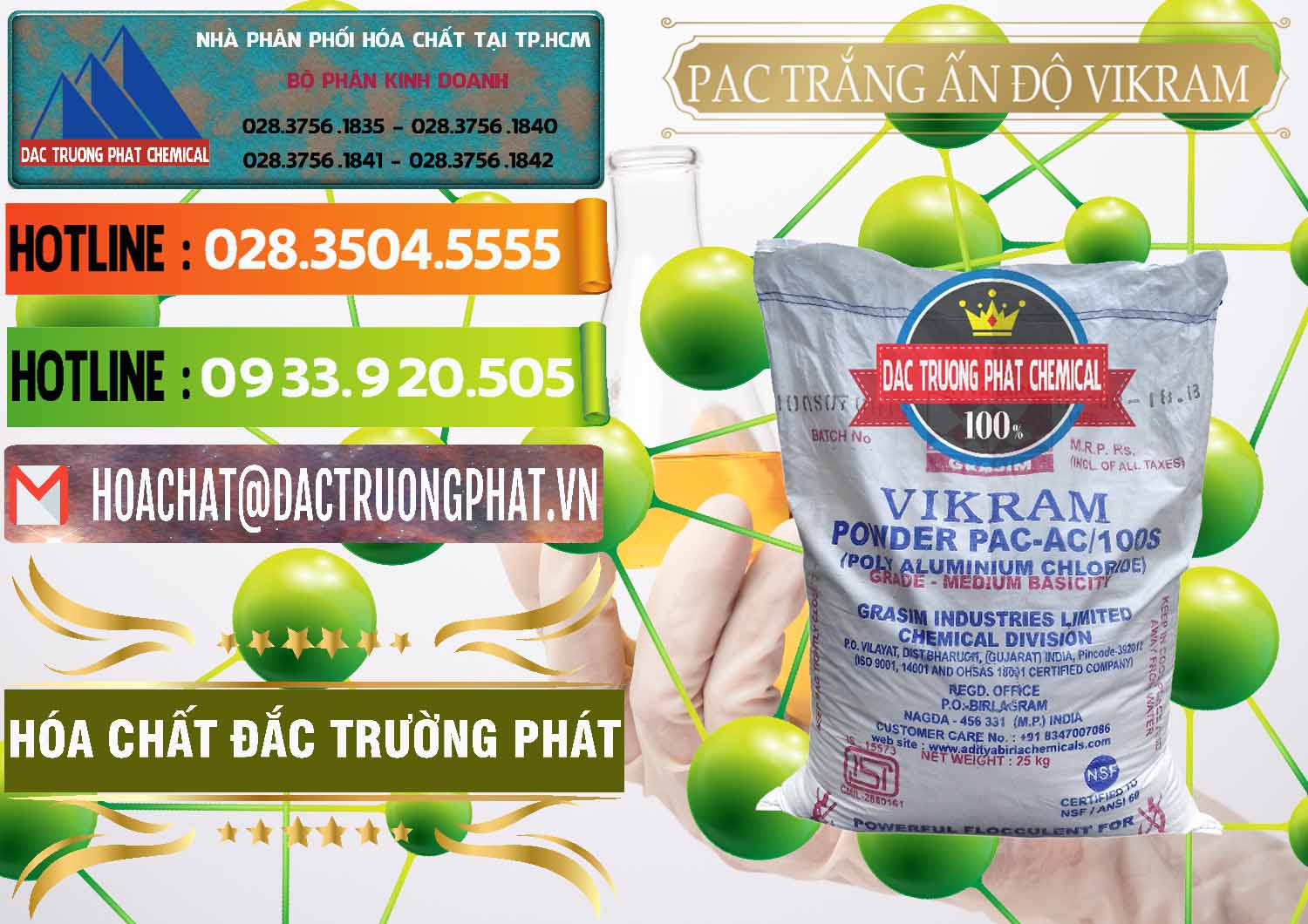 Địa chỉ bán Þ thương mại hóa chất Powder Phèn Nhôm * PAC Trắng Vikram White Ấn Độ India Công ty kinh doanh _ bán PAC - Polyaluminium Chloride Ấn Độ India Vikram - 0120 - Công ty cung cấp và kinh doanh hóa chất tại TP.HCM - cungcaphoachat.com.vn