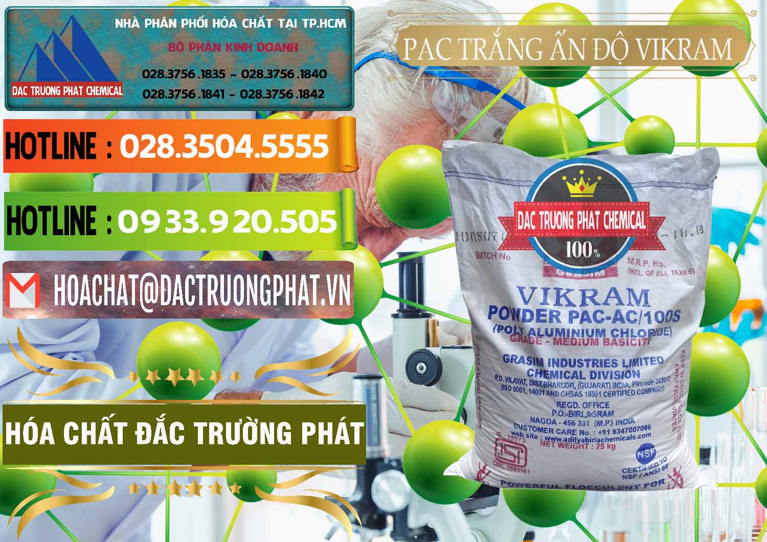 Nơi phân phối þ bán PAC Powder \ PAC Bột Trắng Vikram White Ấn Độ India Cty chuyên nhập khẩu - bán PAC - Polyaluminium Chloride Ấn Độ India Vikram - 0120 - Nơi chuyên nhập khẩu và cung cấp hóa chất tại TP.HCM - cungcaphoachat.com.vn
