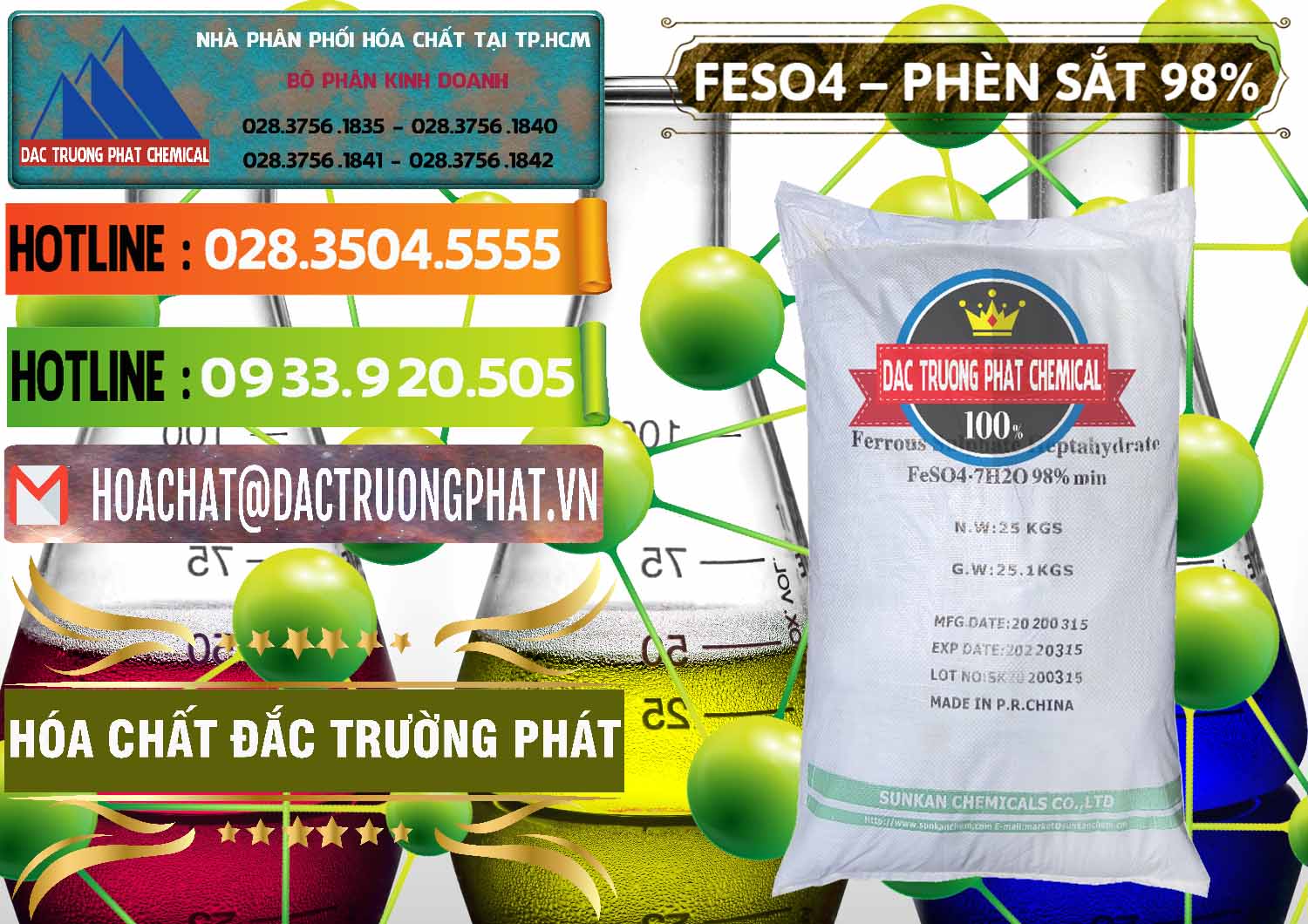 Bán ( cung ứng ) Phèn Sắt - FeSO4.7H2O 98% Sunkan Trung Quốc China - 0116 - Chuyên nhập khẩu _ phân phối hóa chất tại TP.HCM - cungcaphoachat.com.vn