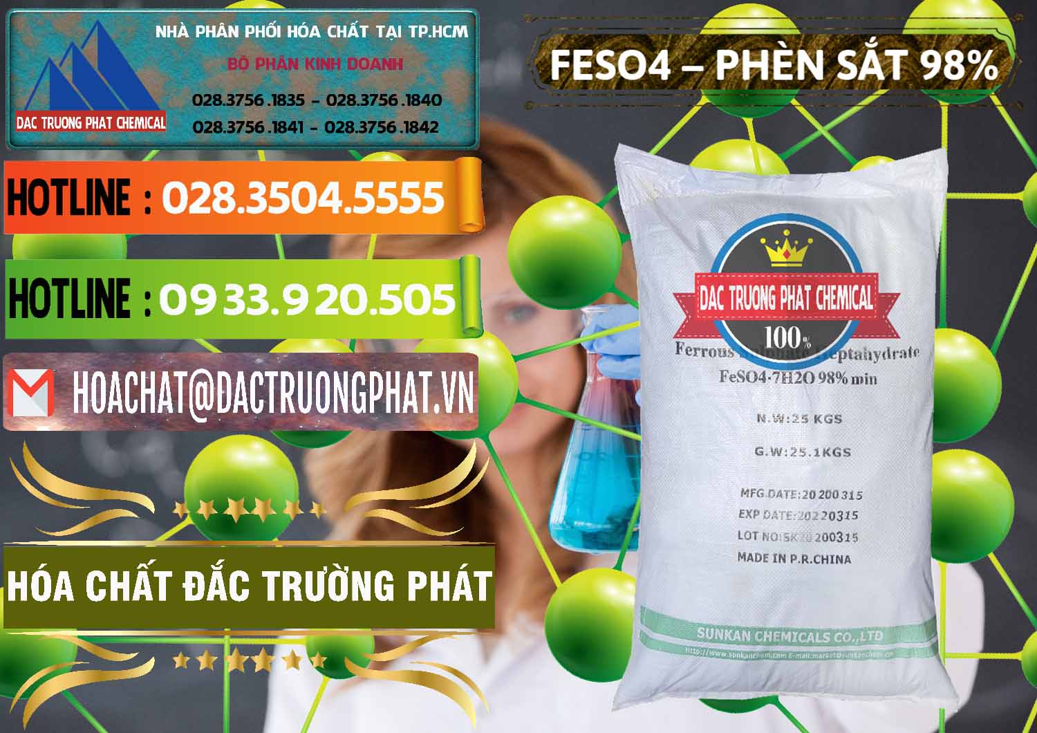 Nơi bán - phân phối Phèn Sắt - FeSO4.7H2O 98% Sunkan Trung Quốc China - 0116 - Phân phối & cung cấp hóa chất tại TP.HCM - cungcaphoachat.com.vn