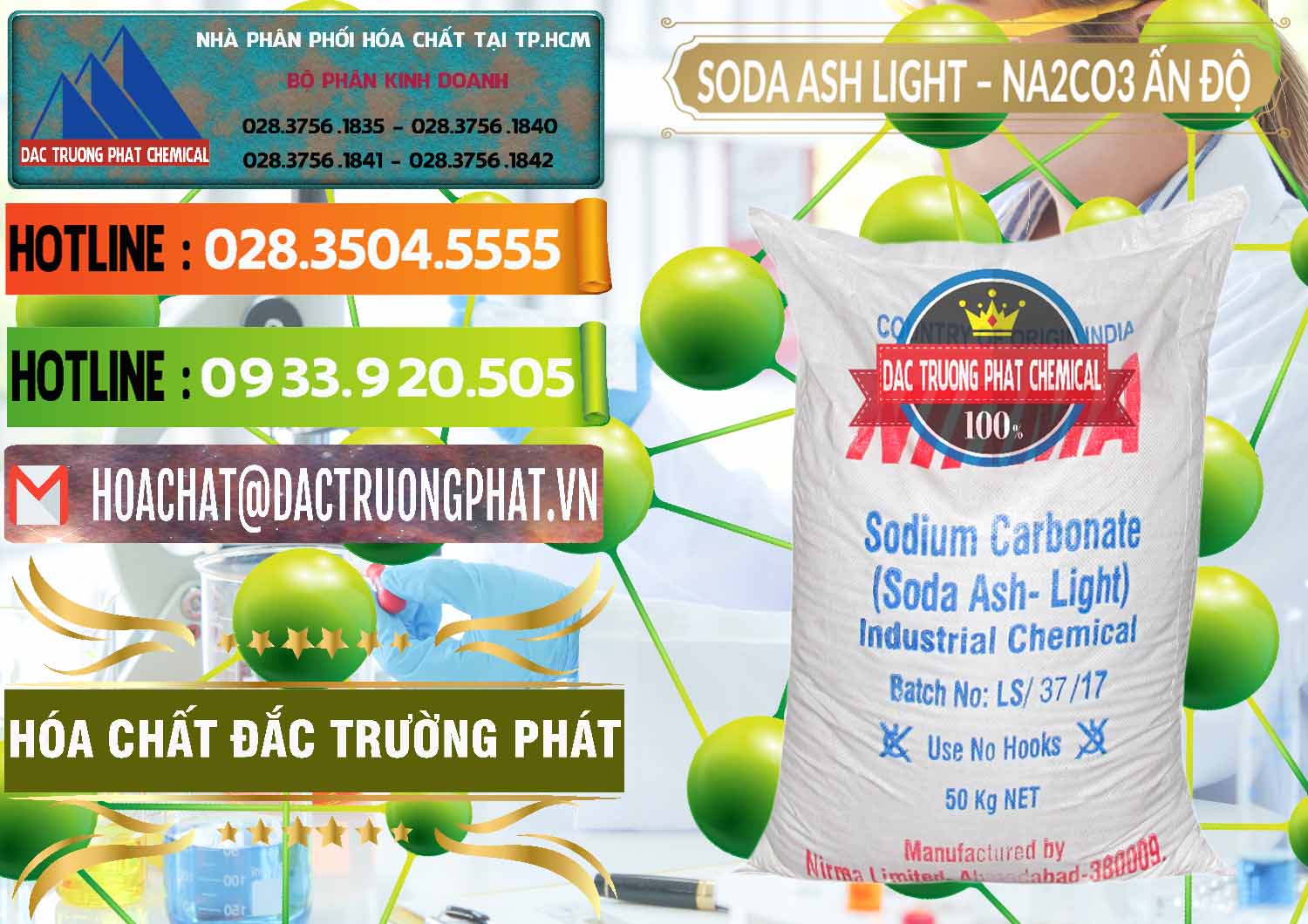Chuyên nhập khẩu - bán Soda Ash Light - NA2CO3 Nirma Ấn Độ India - 0125 - Chuyên bán - cung cấp hóa chất tại TP.HCM - cungcaphoachat.com.vn
