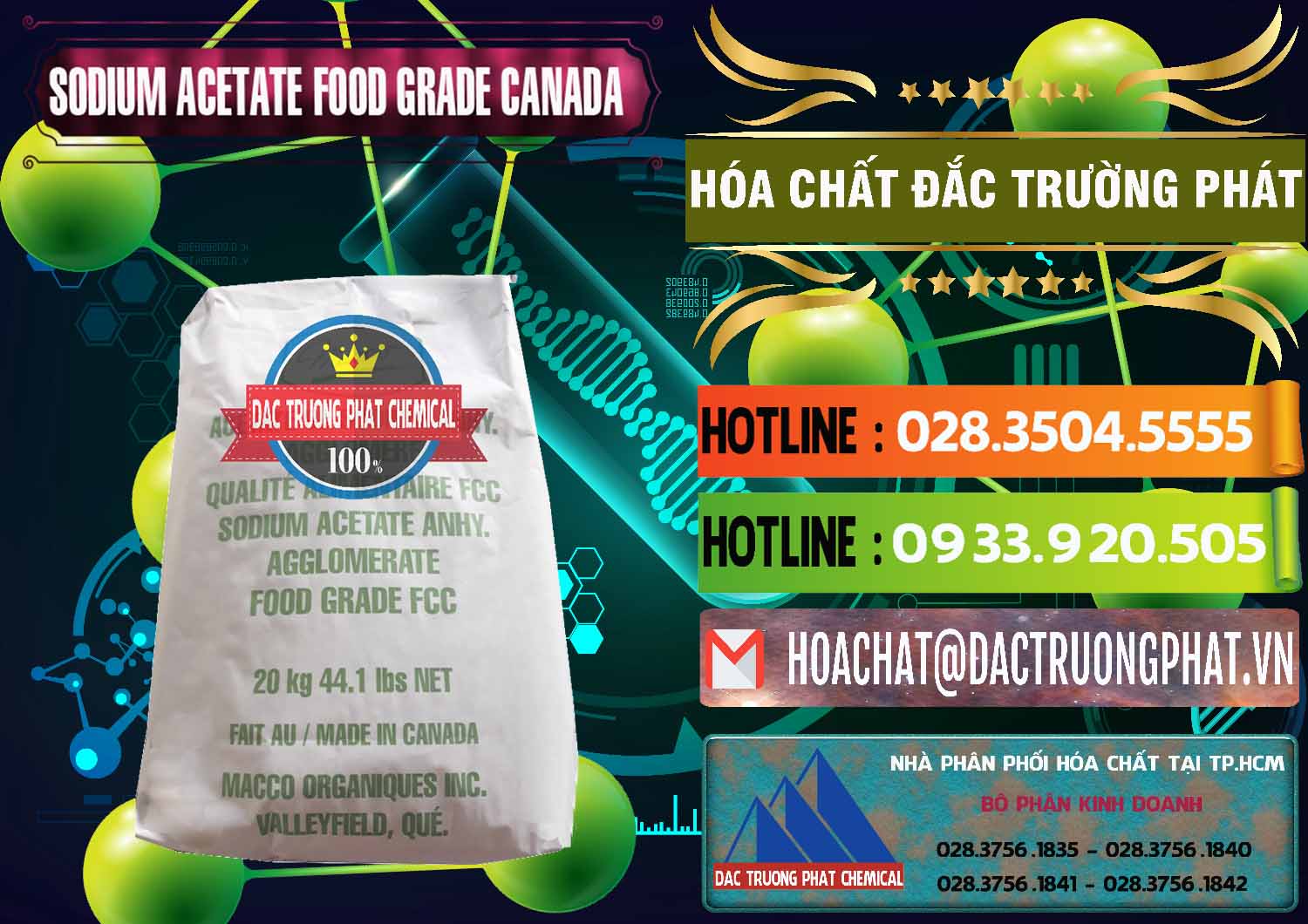 Đơn vị chuyên phân phối & bán Sodium Acetate - Natri Acetate Food Grade Canada - 0282 - Công ty cung cấp & bán hóa chất tại TP.HCM - cungcaphoachat.com.vn