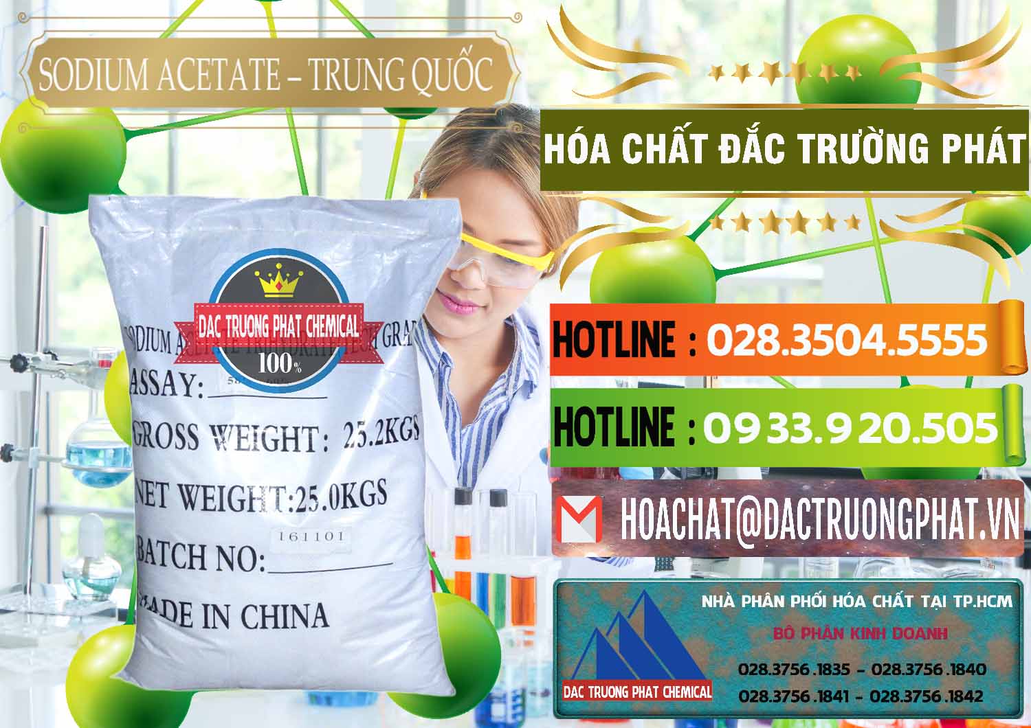 Cty chuyên kinh doanh và bán Sodium Acetate - Natri Acetate Trung Quốc China - 0134 - Cty cung cấp và kinh doanh hóa chất tại TP.HCM - cungcaphoachat.com.vn