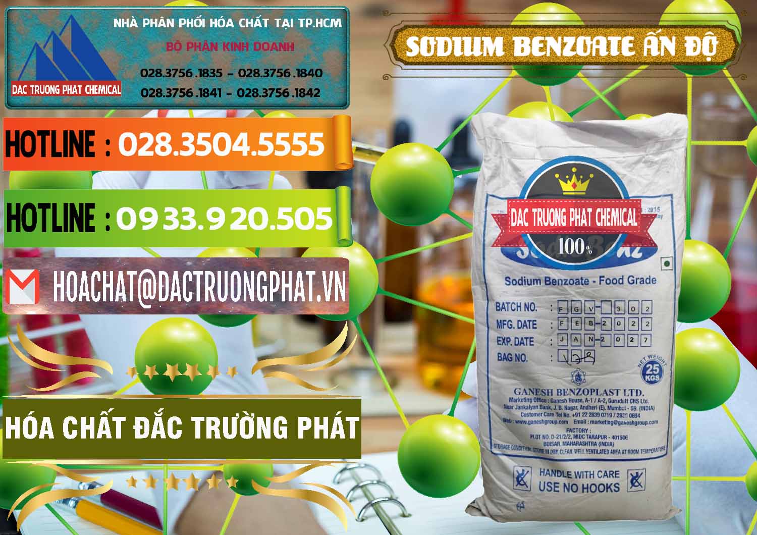 Đơn vị chuyên bán ( cung cấp ) Sodium Benzoate - Mốc Bột Ấn Độ India - 0361 - Nơi phân phối - kinh doanh hóa chất tại TP.HCM - cungcaphoachat.com.vn