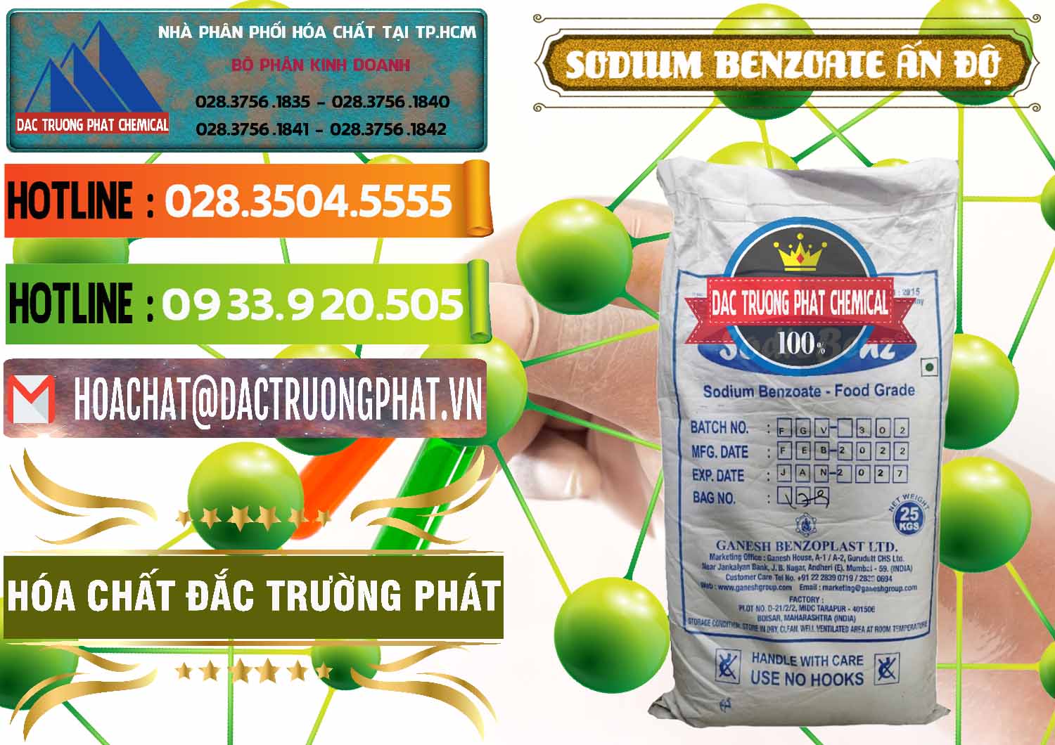 Nơi chuyên kinh doanh và bán Sodium Benzoate - Mốc Bột Ấn Độ India - 0361 - Đơn vị cung cấp - phân phối hóa chất tại TP.HCM - cungcaphoachat.com.vn