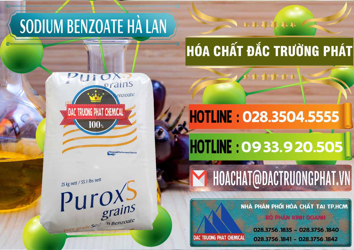 Cty cung cấp - bán Sodium Benzoate - Mốc Bột Puroxs Hà Lan Netherlands - 0467 - Cty cung cấp và kinh doanh hóa chất tại TP.HCM - cungcaphoachat.com.vn