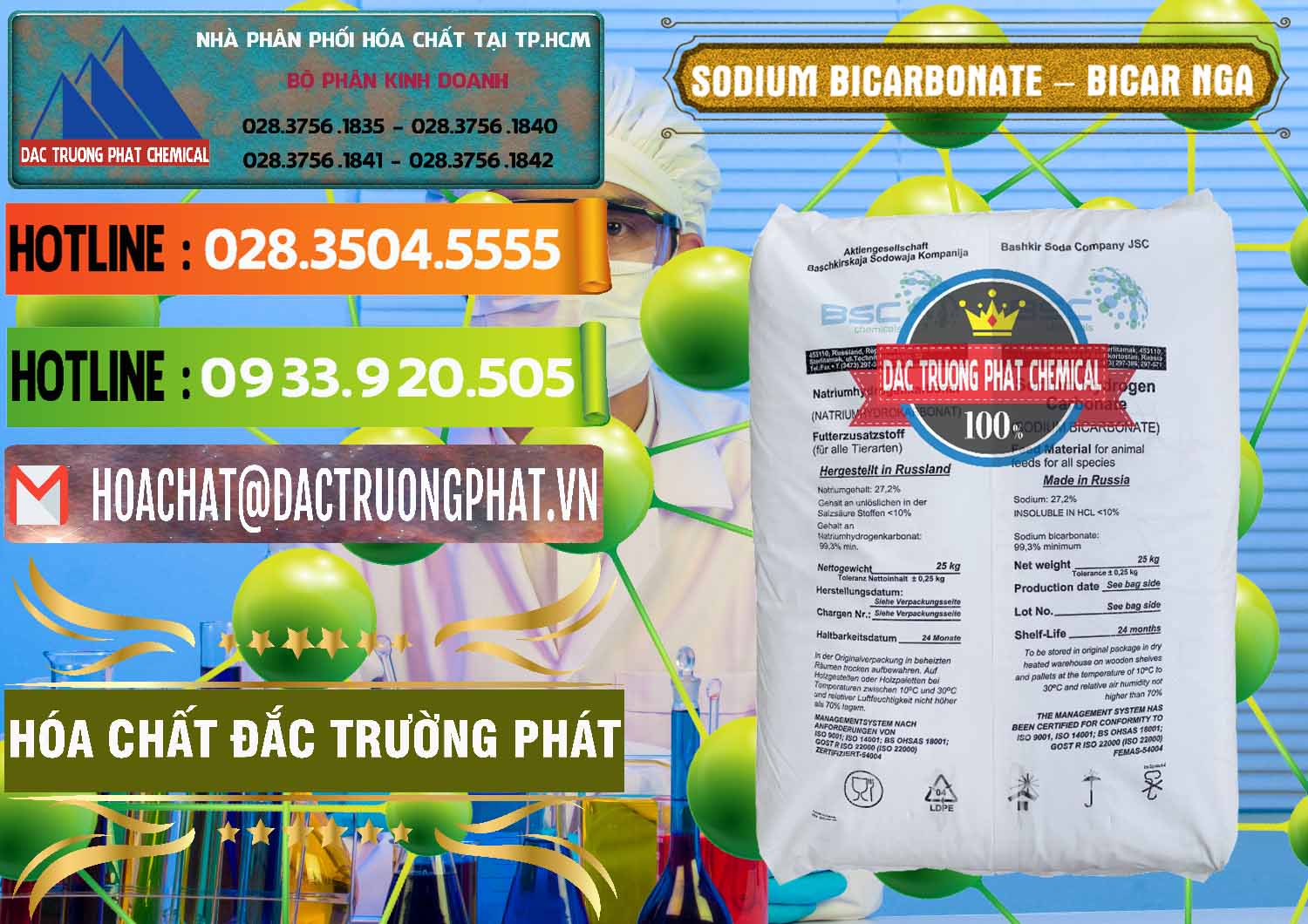 Nơi chuyên kinh doanh ( bán ) Sodium Bicarbonate – Bicar NaHCO3 Nga Russia - 0425 - Cty chuyên phân phối _ nhập khẩu hóa chất tại TP.HCM - cungcaphoachat.com.vn