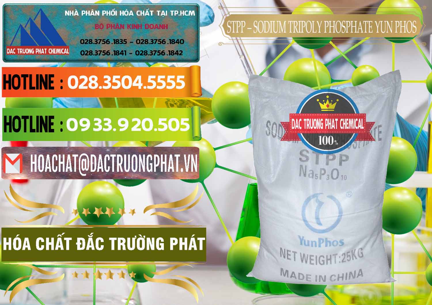 Nơi chuyên kinh doanh - bán Sodium Tripoly Phosphate - STPP Yun Phos Trung Quốc China - 0153 - Phân phối và bán hóa chất tại TP.HCM - cungcaphoachat.com.vn
